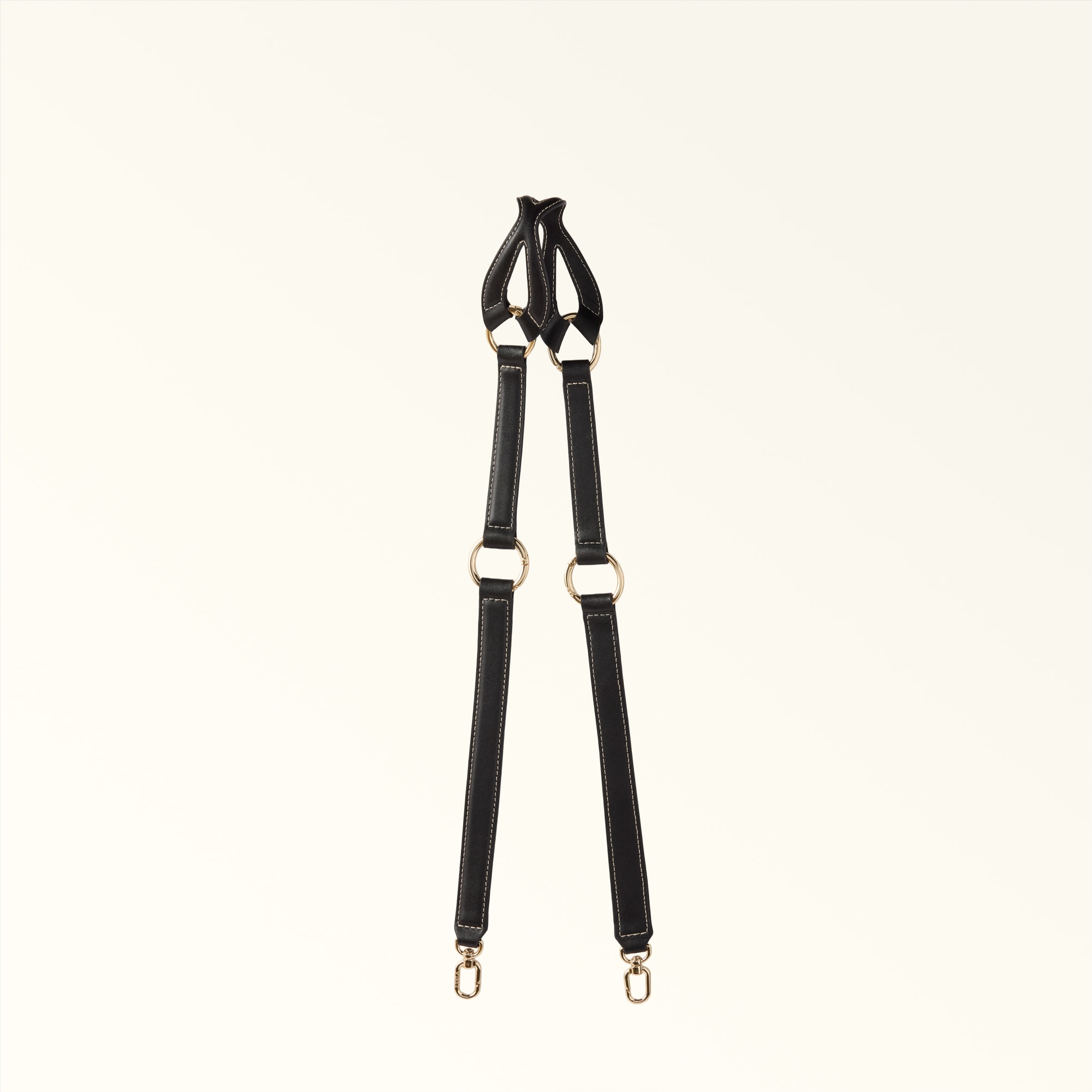 Furla Black Fiona Shoulder Strap Nero Sidney Calf Leather Woman