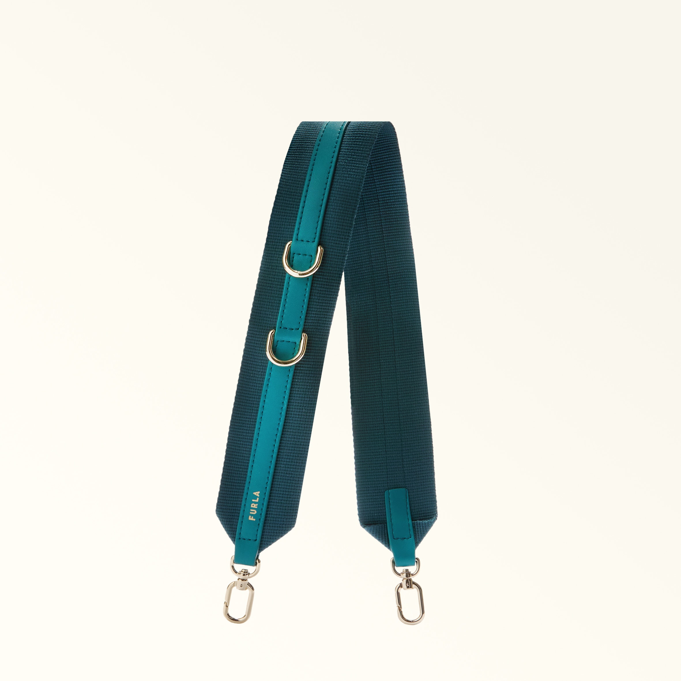 Furla Donna Fiona Tracolla Toni Amatore Blue Multicolore Nastro Tessuto + Pelle Di Vitello Sidney