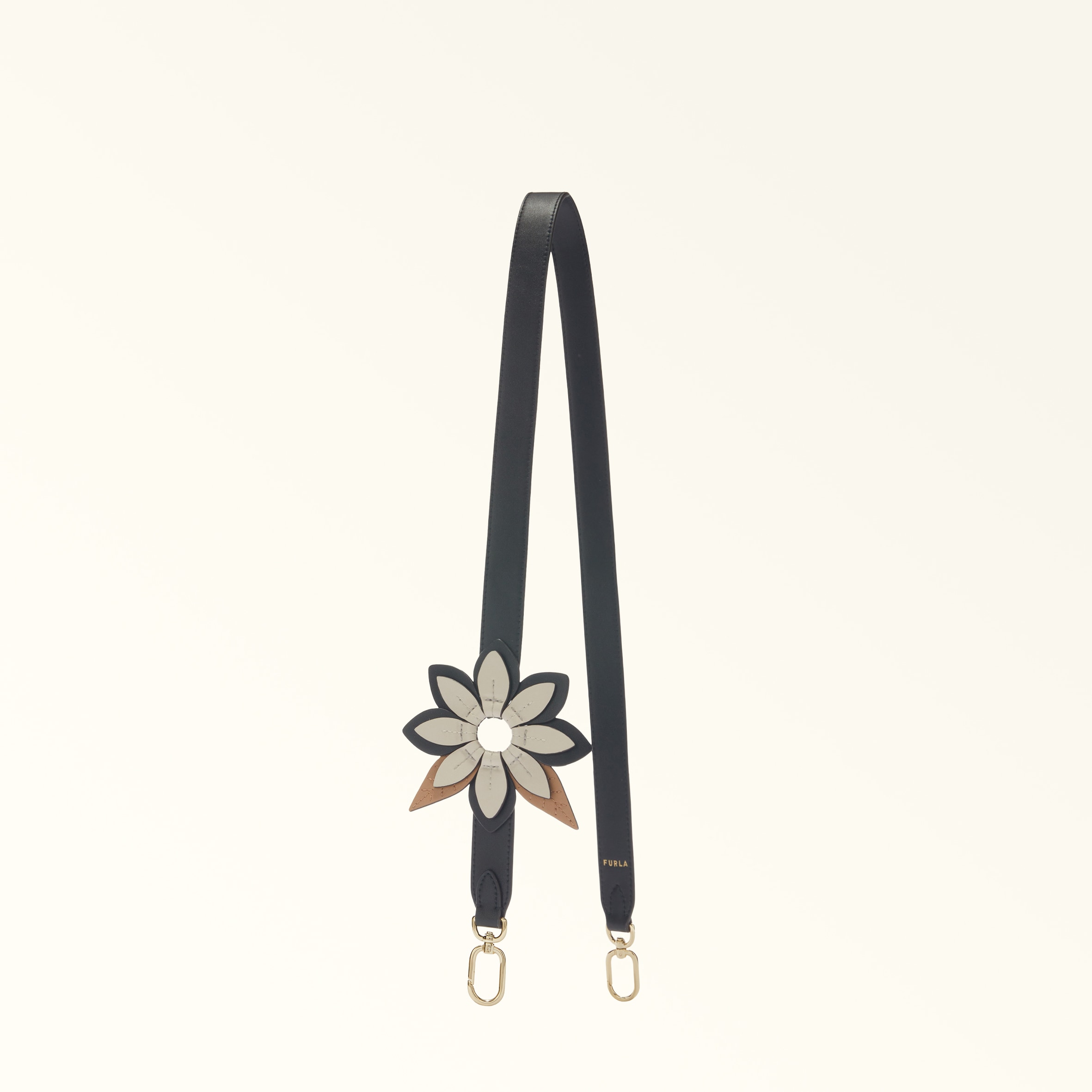 Furla Fiona Tracolla Toni Nero Nero Pelle Di Vitello Sidney Tricolore Donna