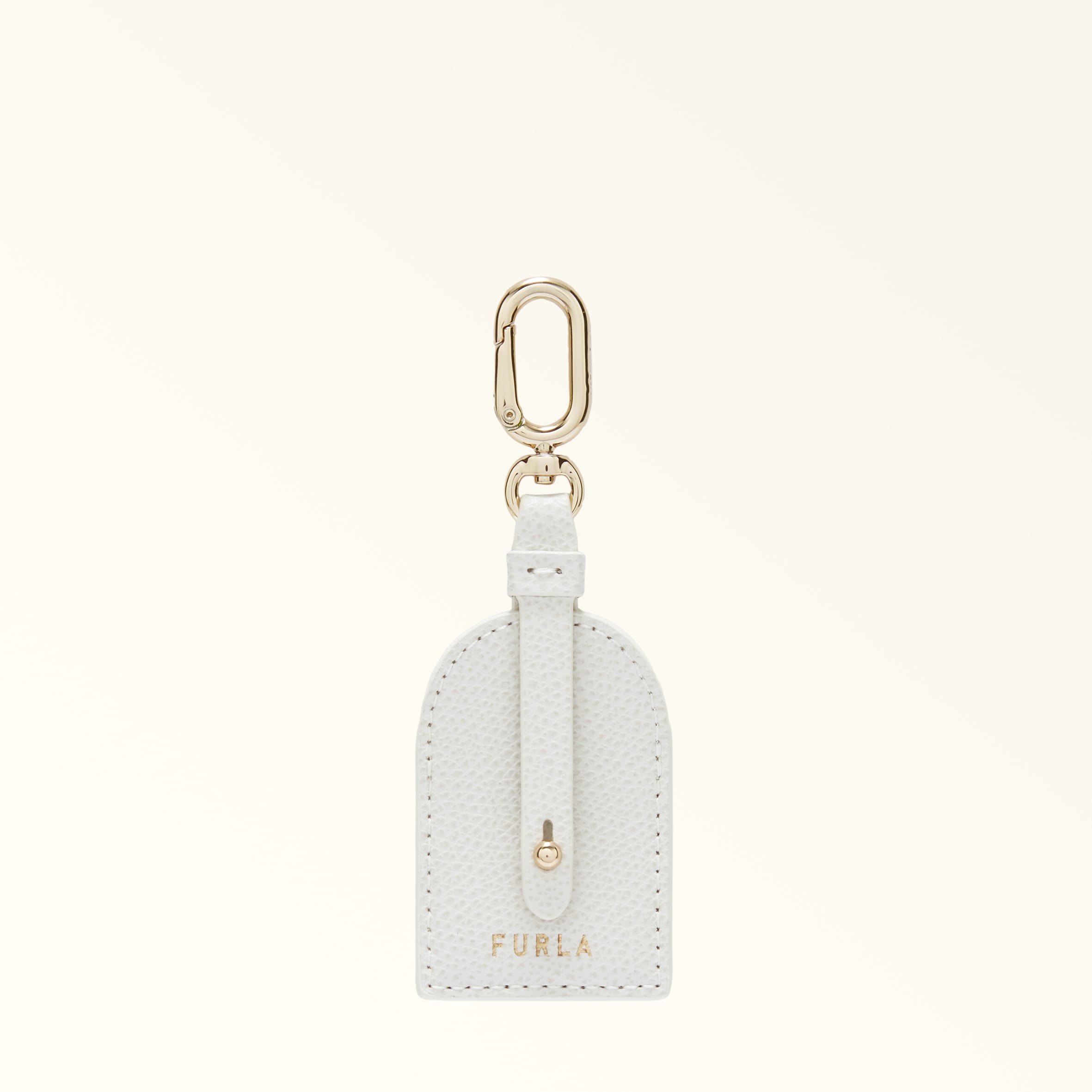 Furla And I Charm Marshmallow Bianco Pelle Stampata Donna In White