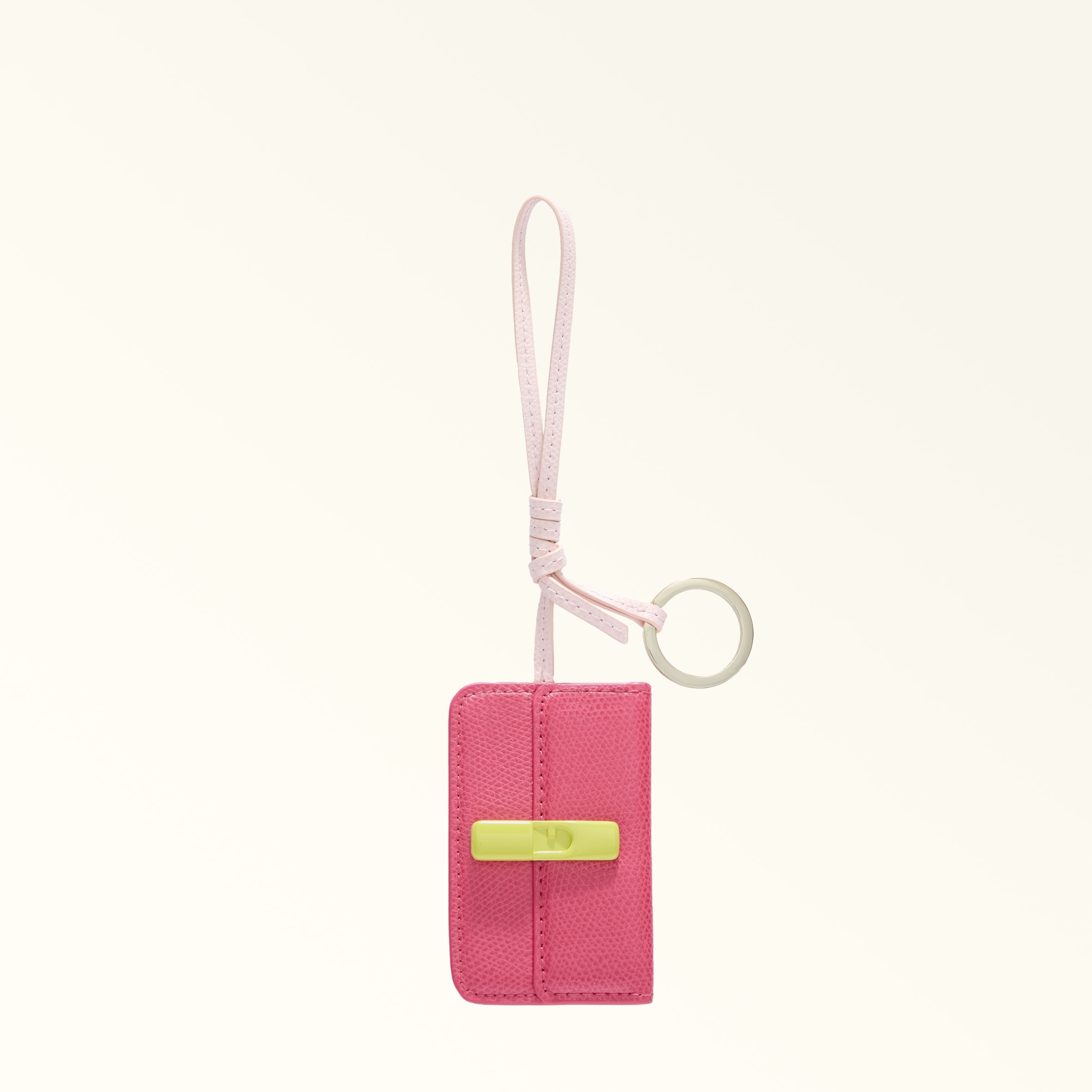 Furla Pink Iride Charm Toni Velvet Multicolour Textured Leather + Leather Mirror Effect Woman