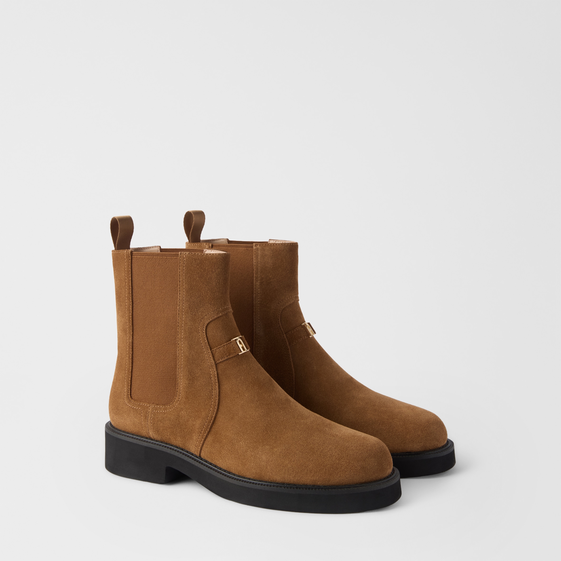 Женские ботинки Furla Lug Ankle, цвет: Коньячный