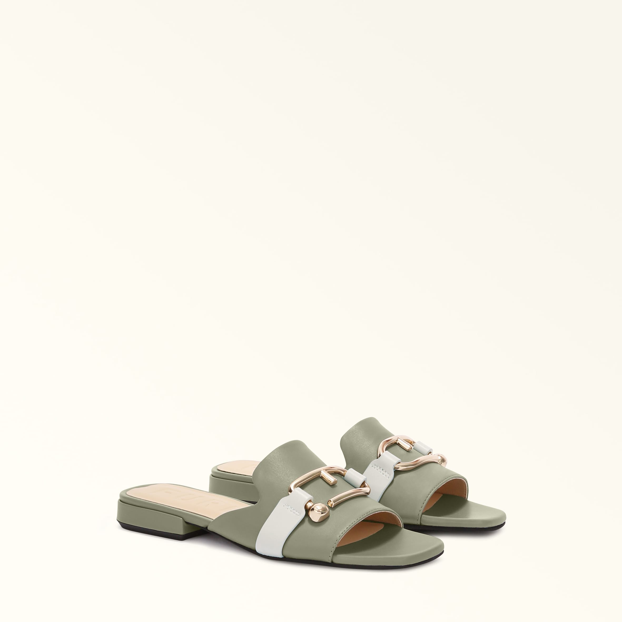 Furla Nuvola Sabot Agave B Verde Pelle Nappata Donna