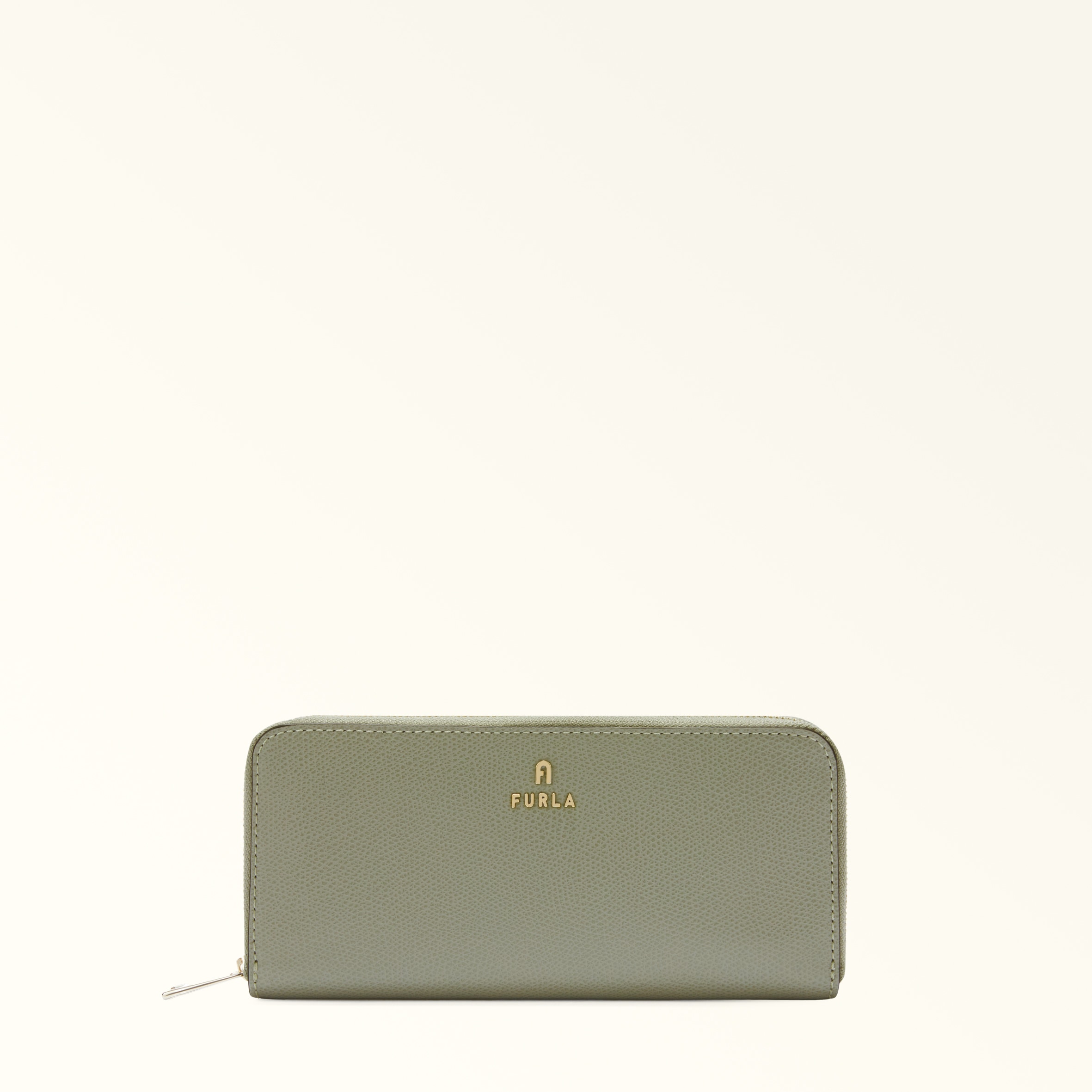 Furla Camelia Zip Around Xl Agave B Verde Pelle Stampata Donna In Green