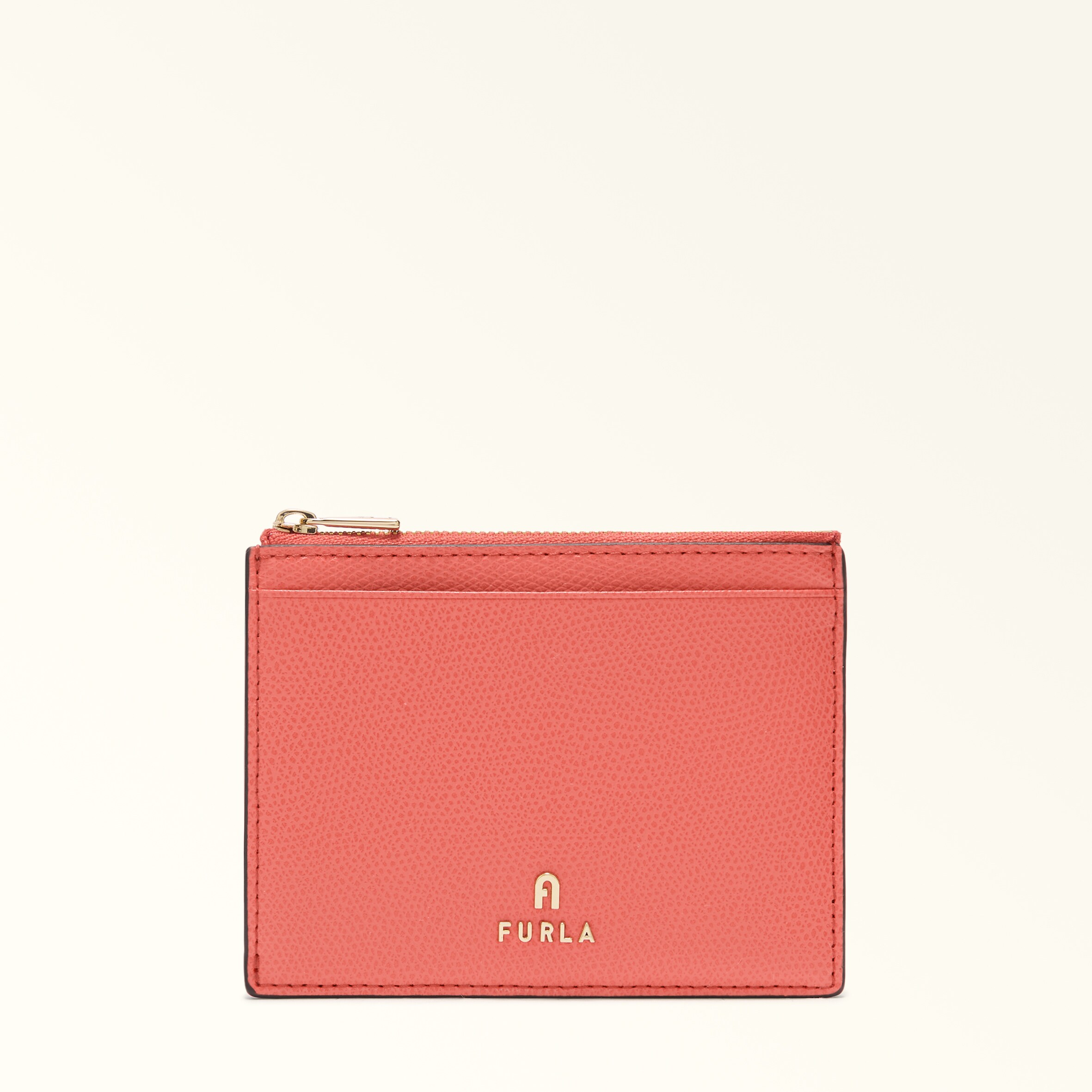 Furla Camelia Porta Carte Di Credito M Aperitivo Arancione Pelle Stampata Donna In Orange