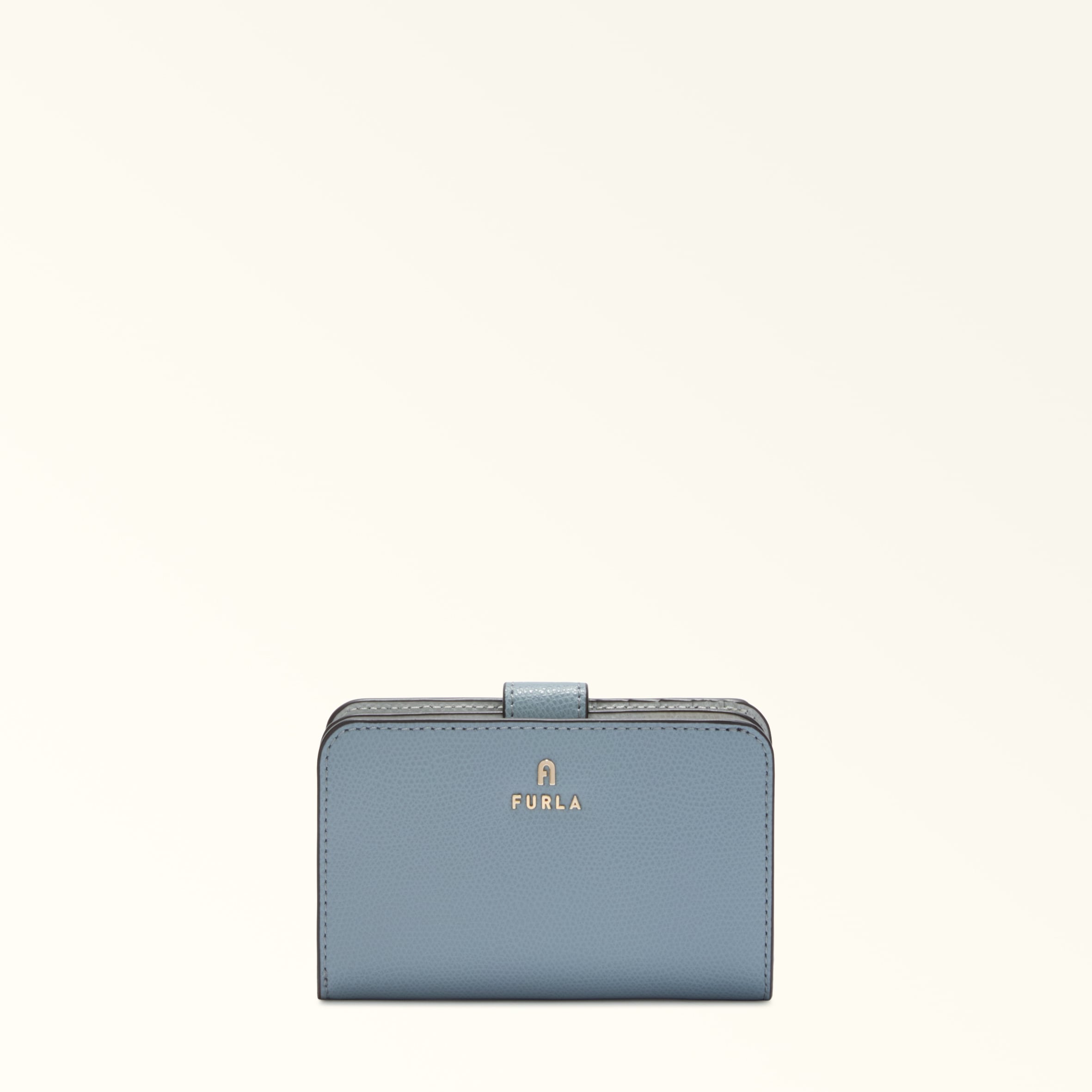 Furla Camelia Portafoglio Compatto M Celestial Blu Pelle Stampata Donna In Blue