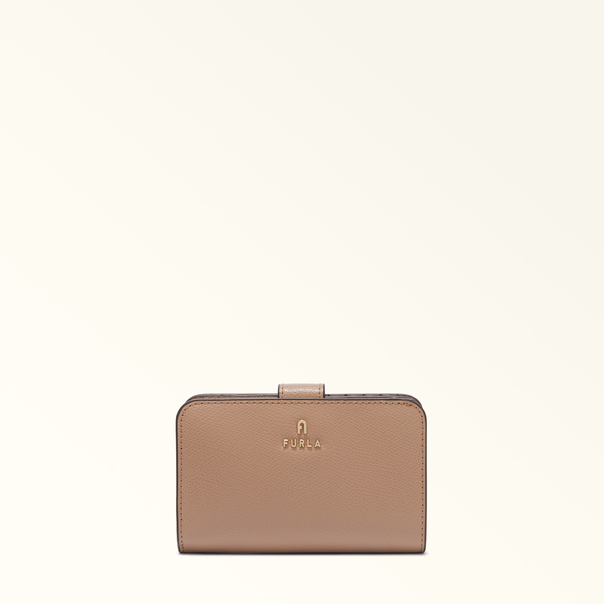 Furla Camelia Portafoglio Compatto M Greige Grigio Pelle Stampata Donna In Gray