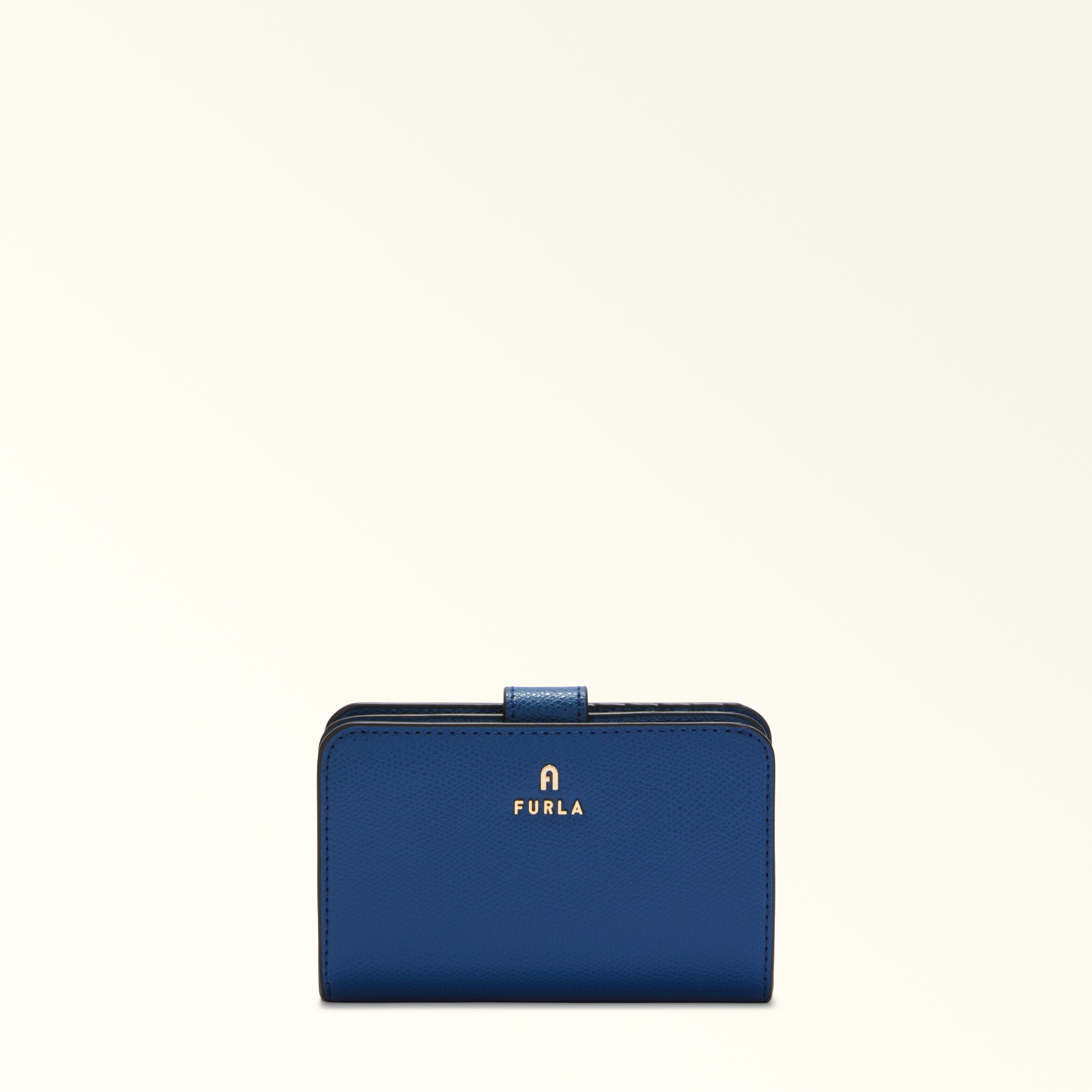 Furla Camelia Portafoglio Compatto M Indigo Pelle Stampata Donna