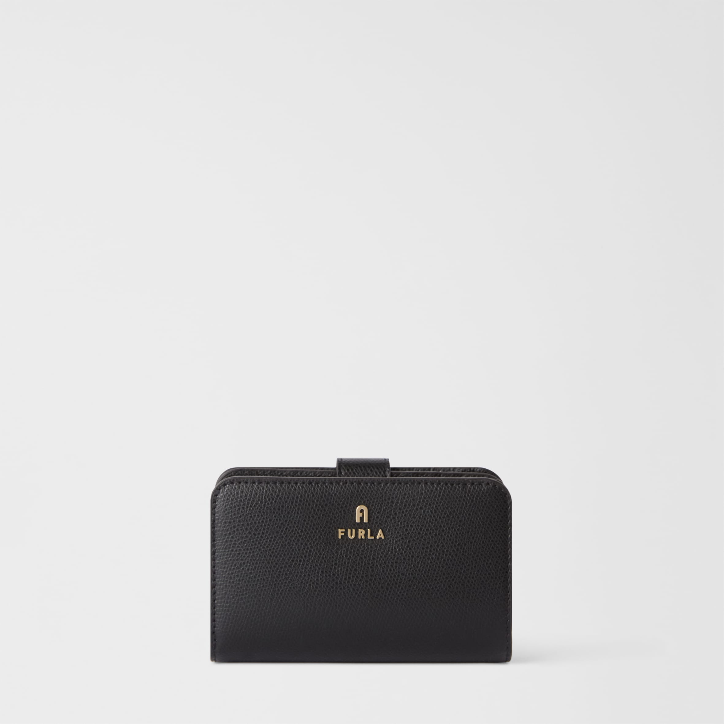 Furla Donna Nero Portafoglio Compatto Minimalista - Immagine 4
