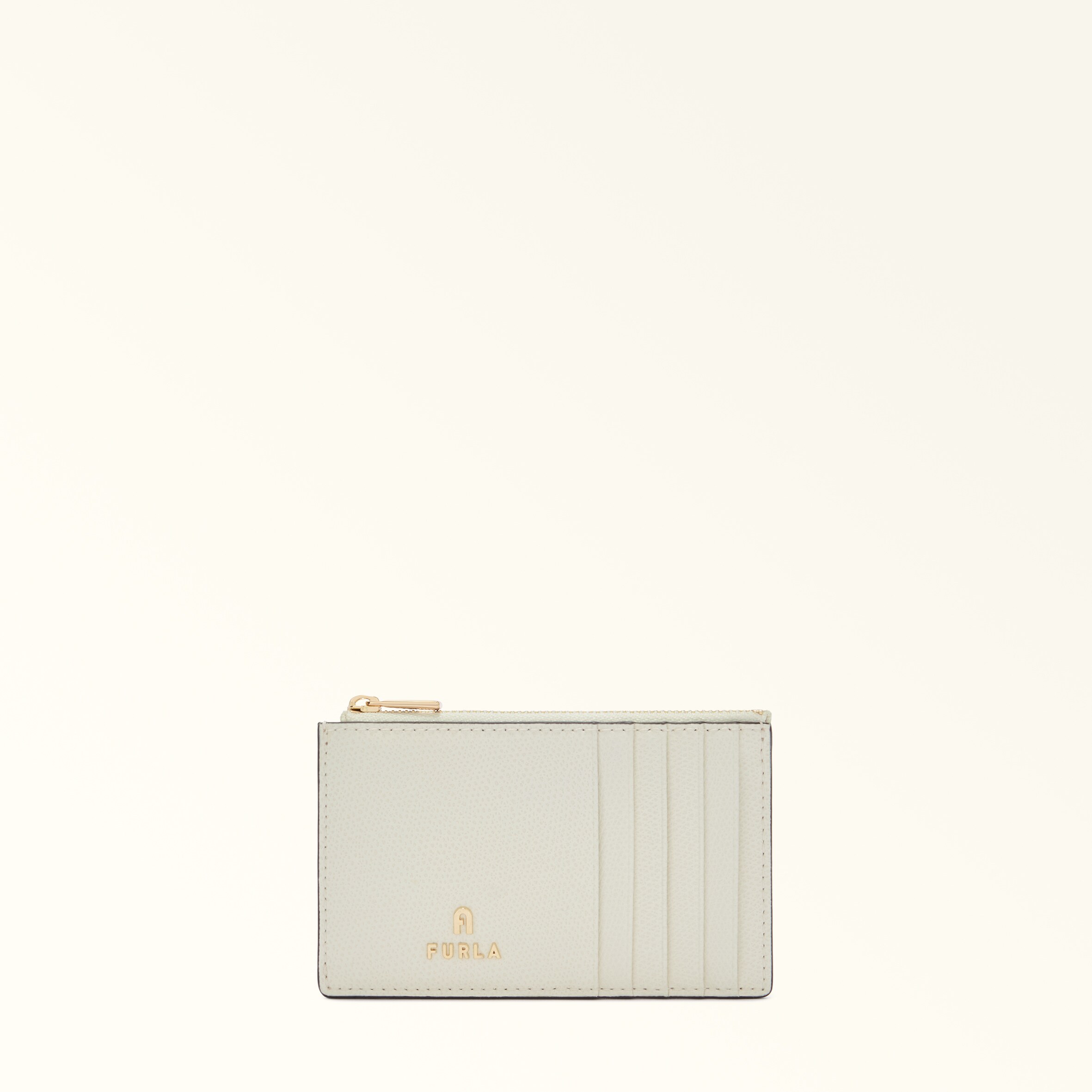 Furla Camelia Porta Carte Di Credito M Panna Bianco Pelle Stampata Donna In White
