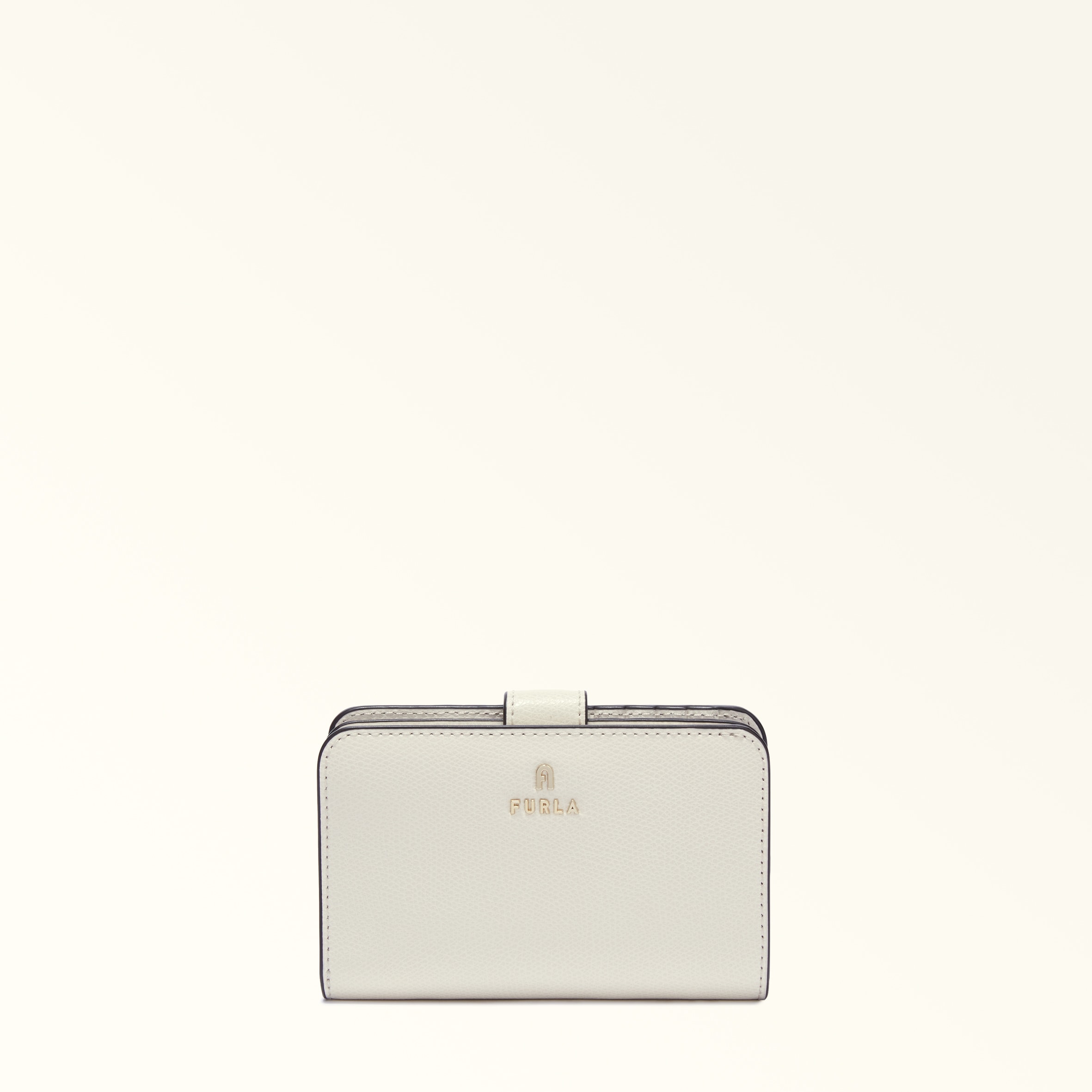 Furla Camelia Portafoglio Compatto M Panna Bianco Pelle Stampata Donna In White