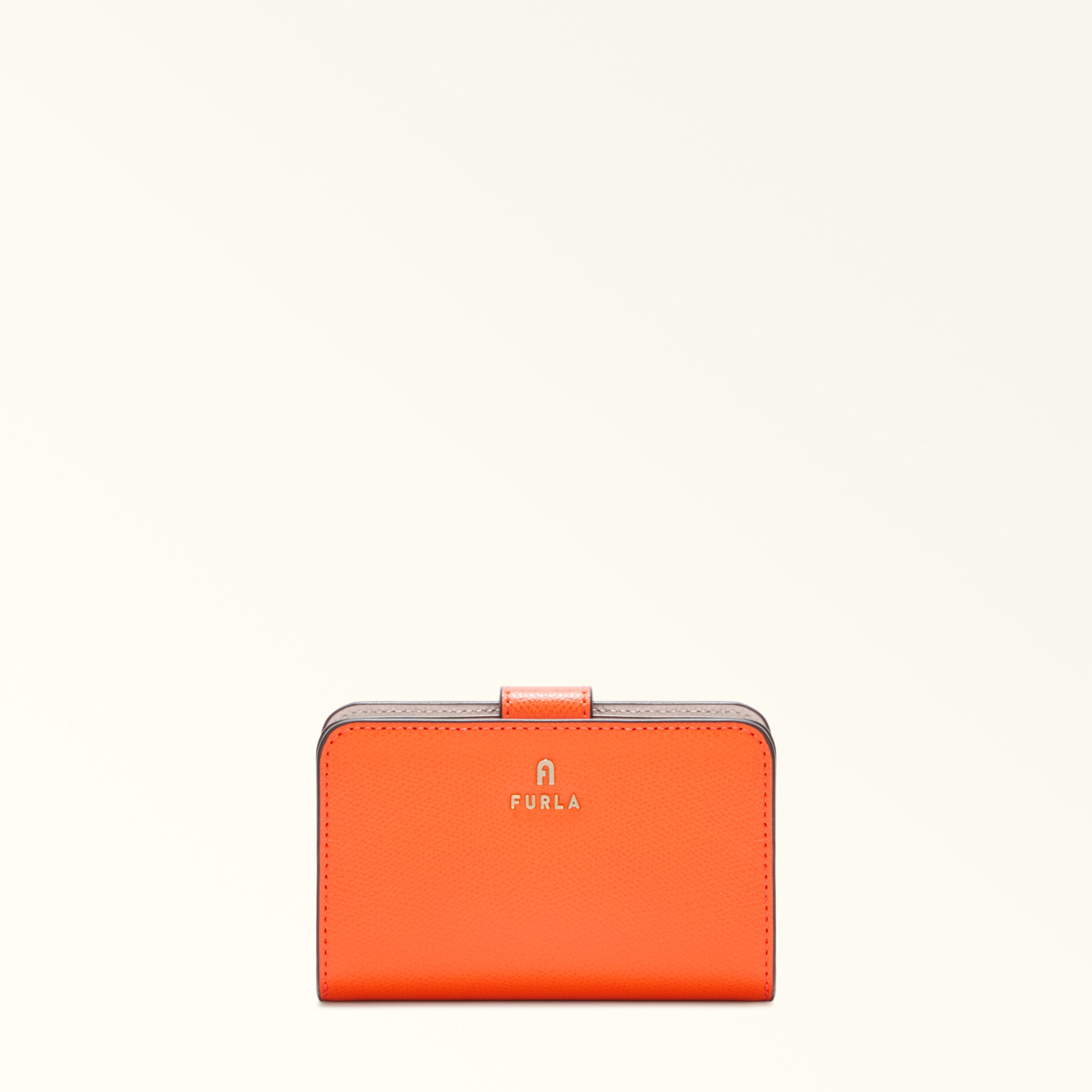 Furla Camelia Portafoglio Compatto M Paprika Pelle Stampata Donna