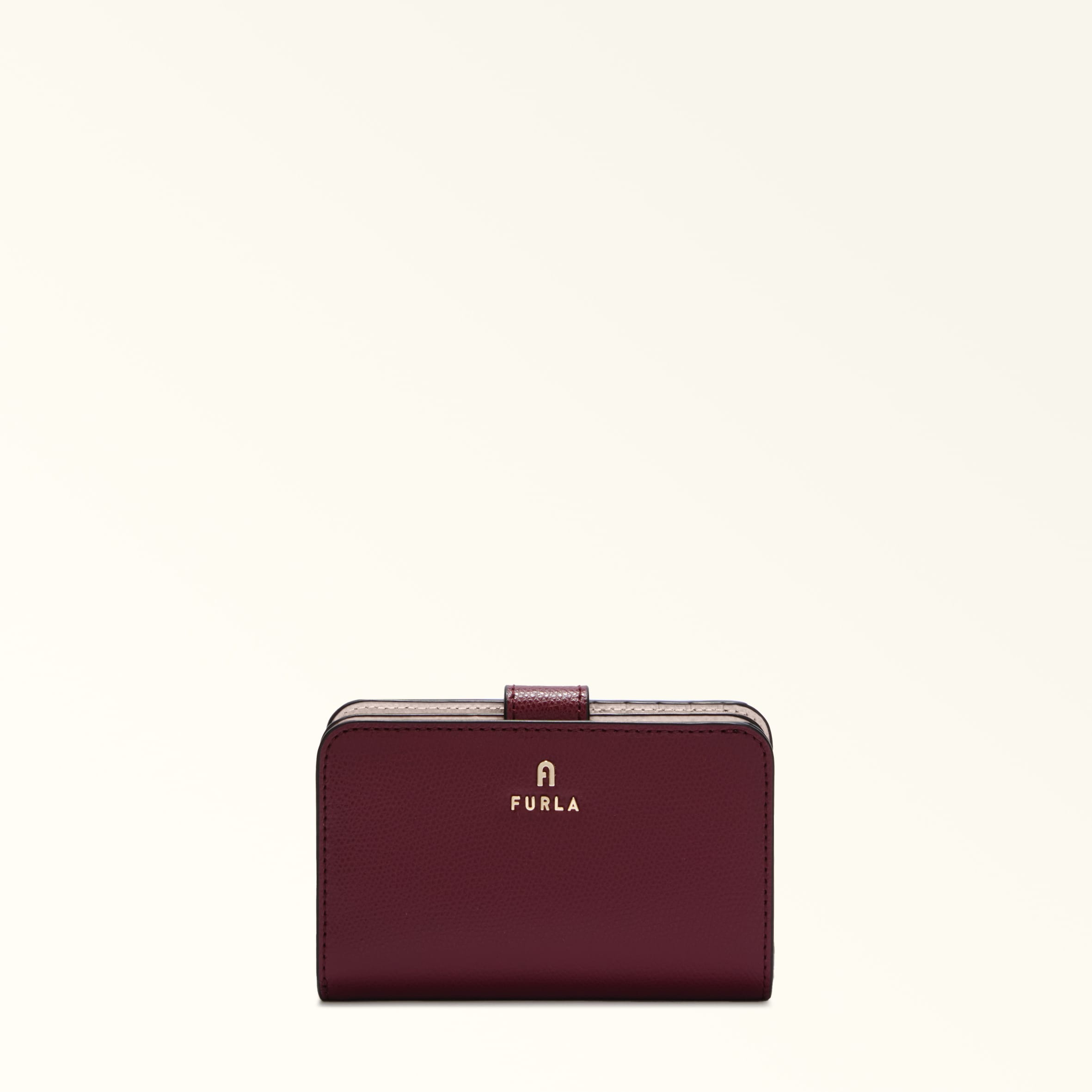 Furla Camelia Portafoglio Compatto M Ribes G Rosso Pelle Stampata Donna In Red