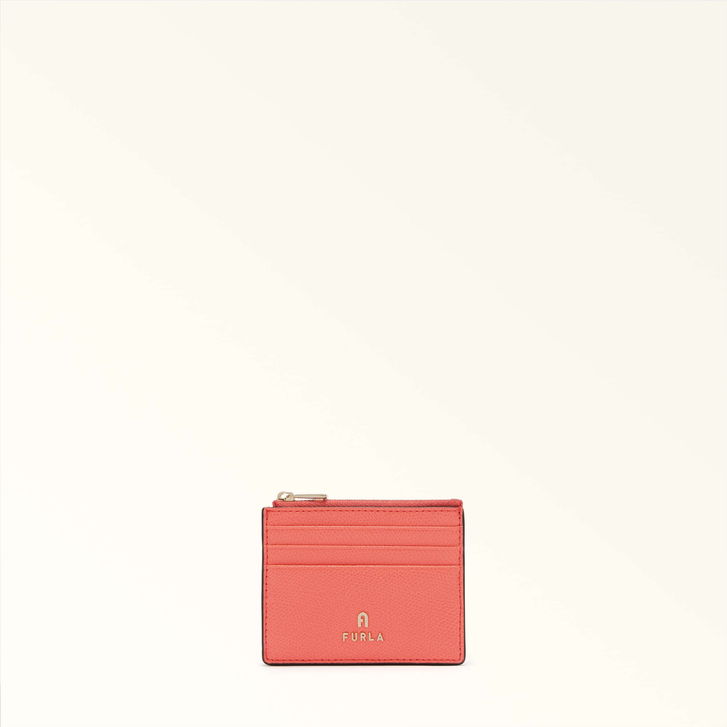 Furla Camelia Porta Carte Di Credito S Aperitivo Arancione Pelle Stampata Donna In Orange
