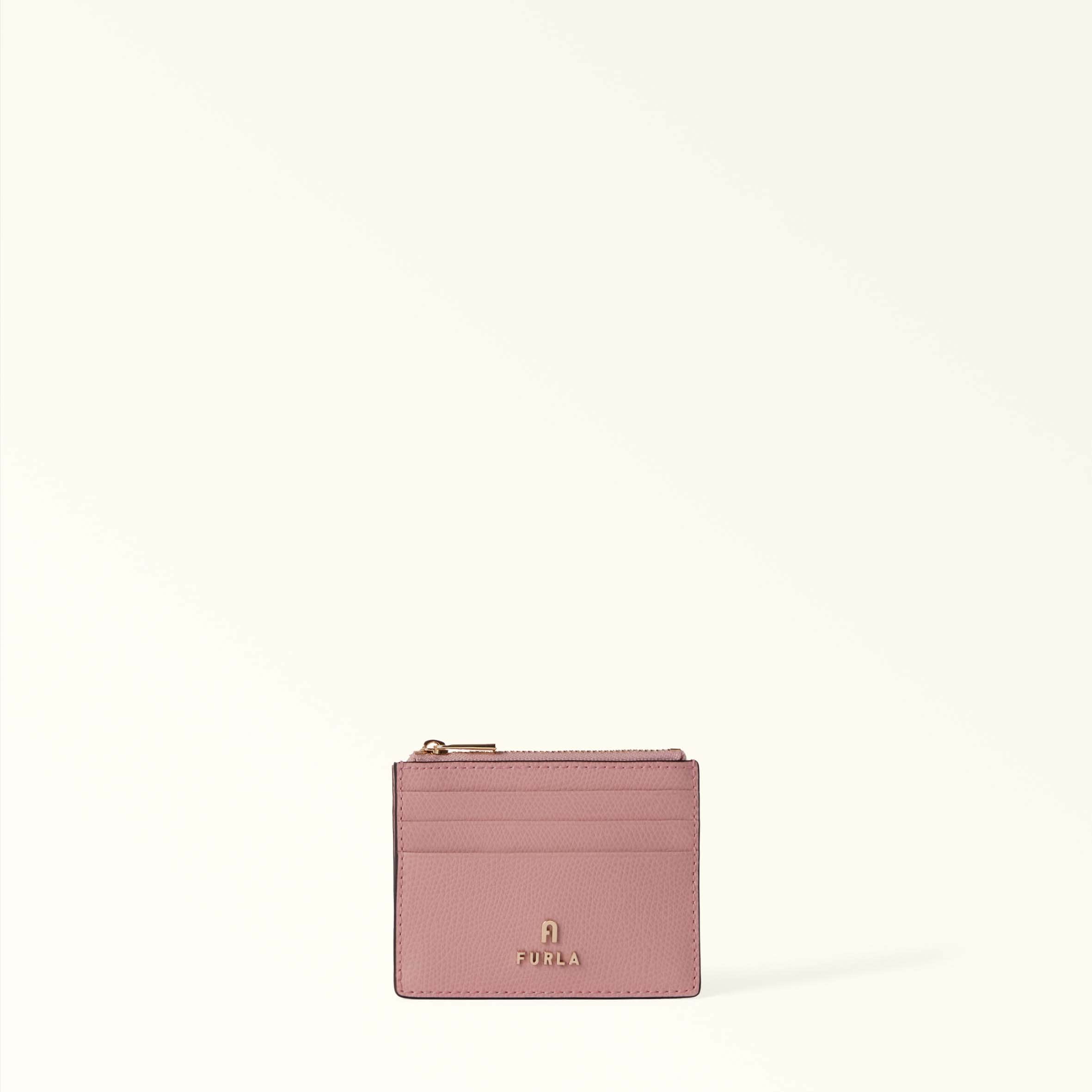 Furla Camelia Porta Carte Di Credito S Cloudy Pink Rosa Pelle Stampata Donna