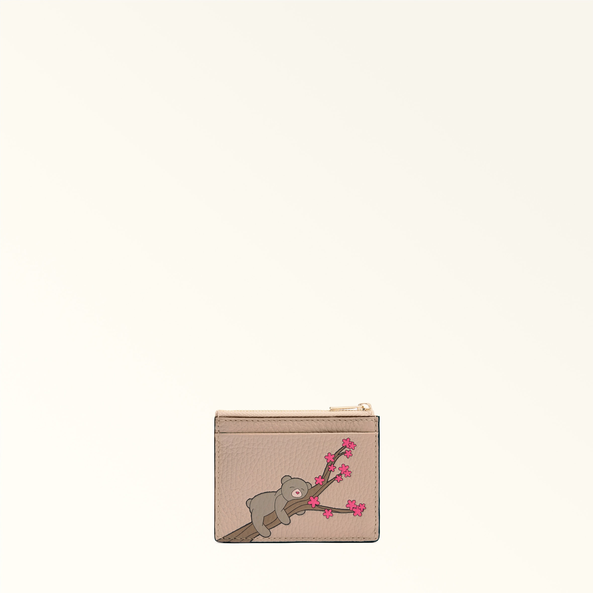 Furla Camelia Card Case S Toni Cotone Multicolour Eracle Grained Calf Leather With Orso Primavera Pr