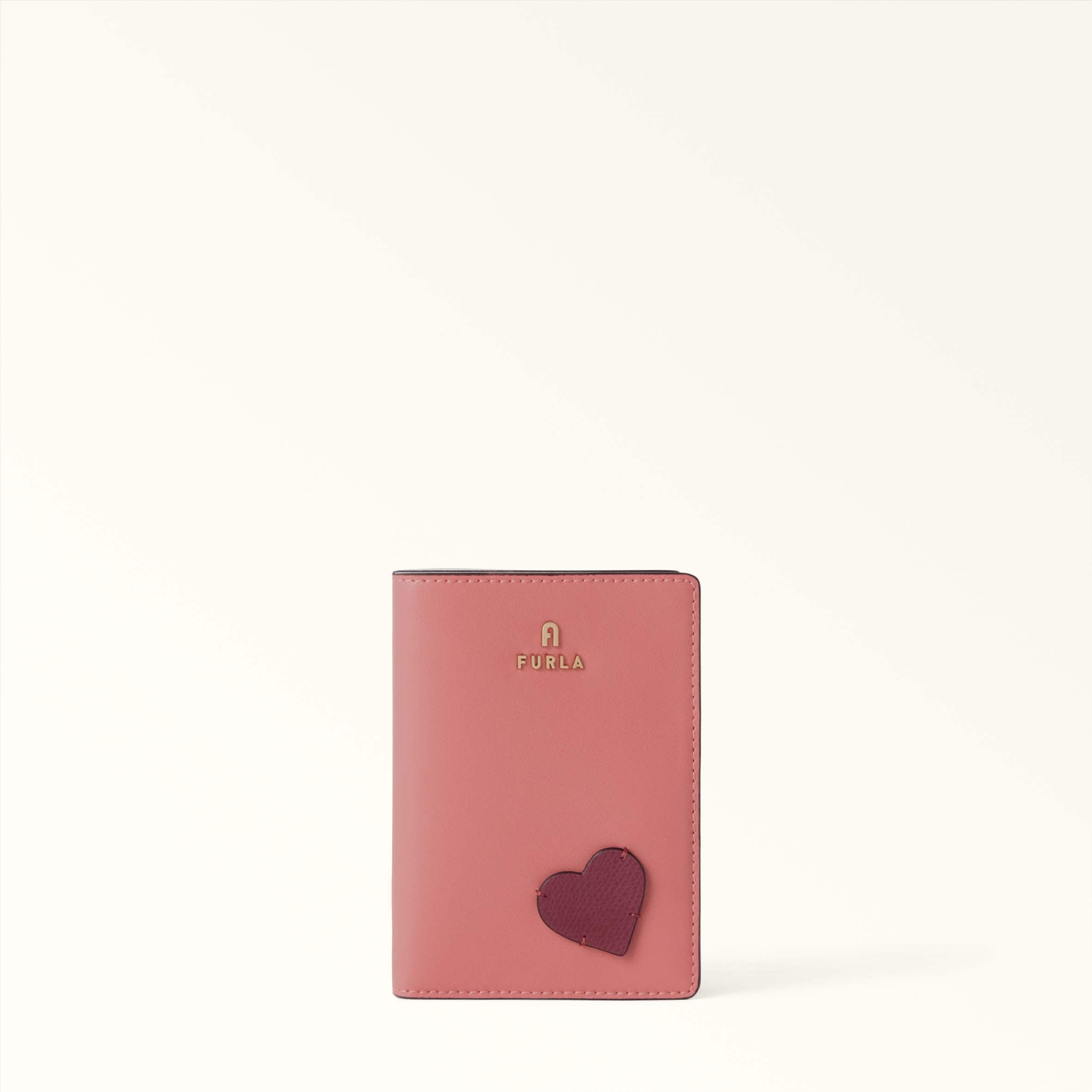 Furla Camelia Custodia Passaporto S Toni Rosewood Rosa Pelle Di Vitello Sidney + Inserto Con Motivo  In Pink