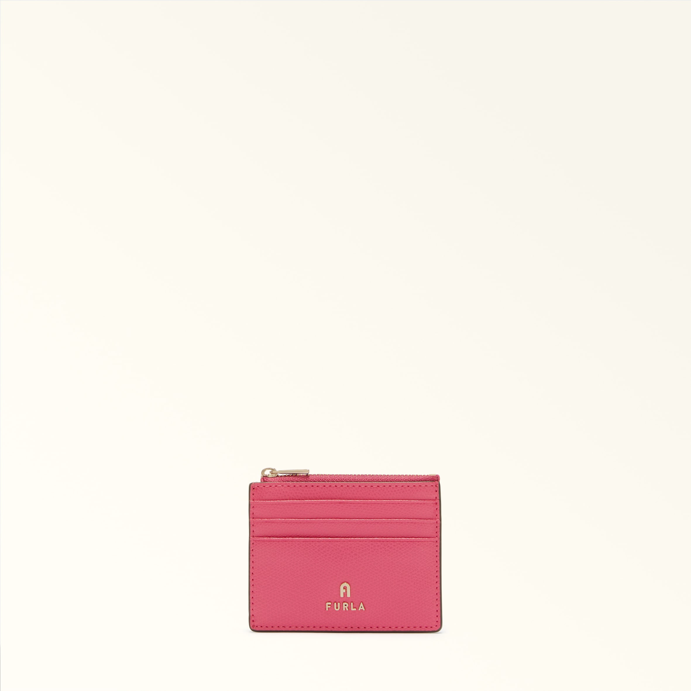 Furla Camelia Porta Carte Di Credito S Velvet Pink Rosa Pelle Stampata Donna
