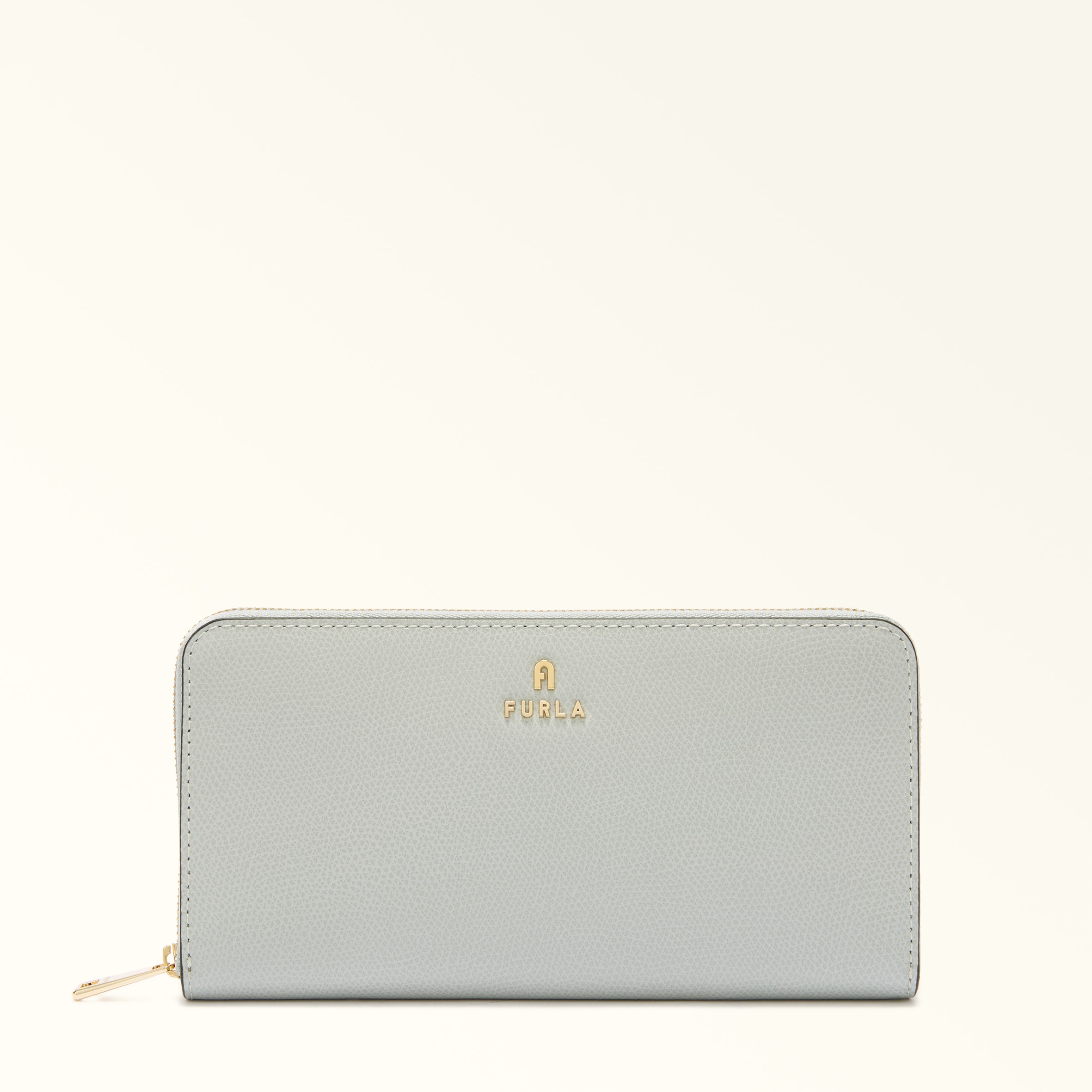 Furla Camelia Zip Around Xl Color Cristallo D Grigio Pelle Stampata Donna In Gray