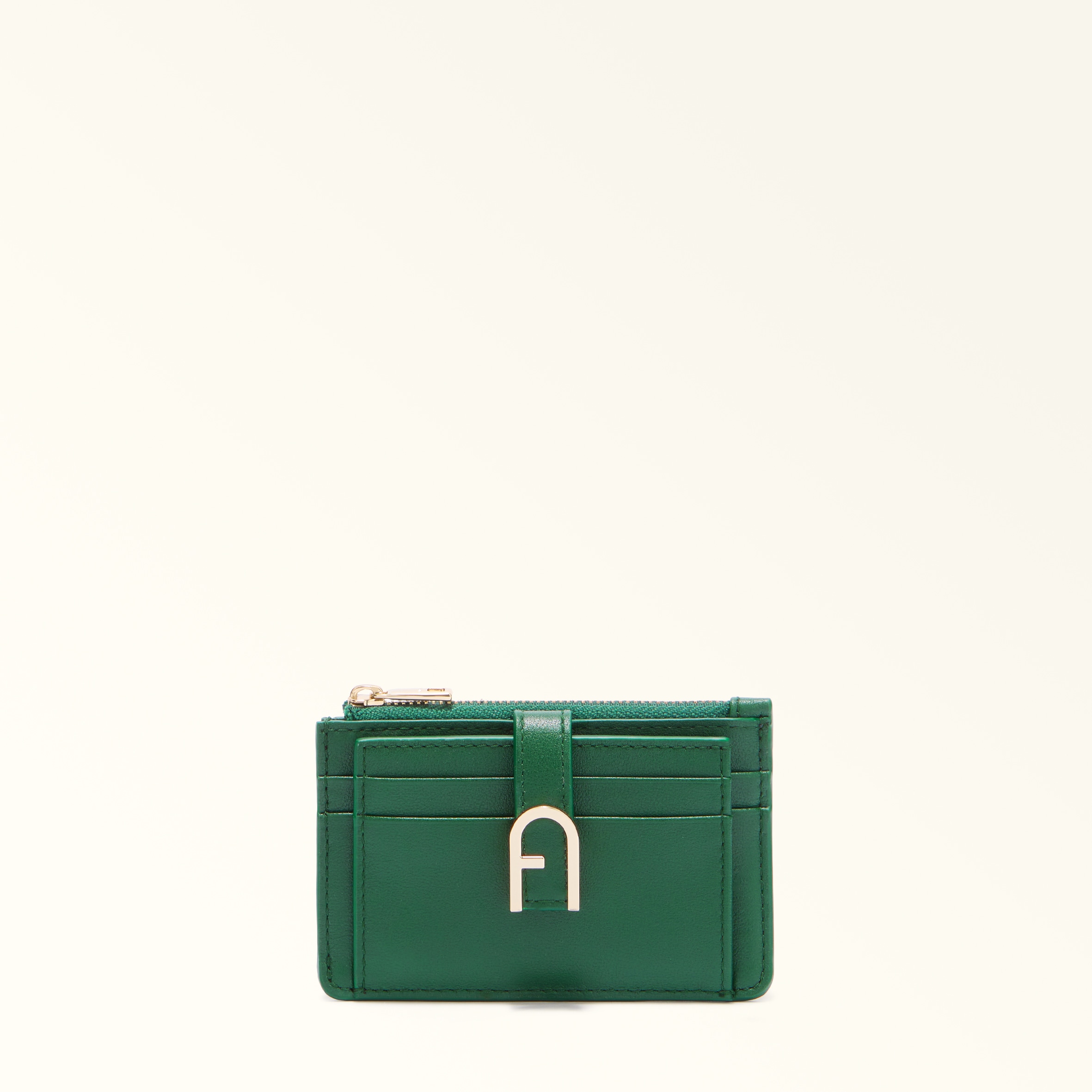Furla Flow Porta Carte Di Credito S Botanical Green Pelle Di Vitello Claris Lux Donna
