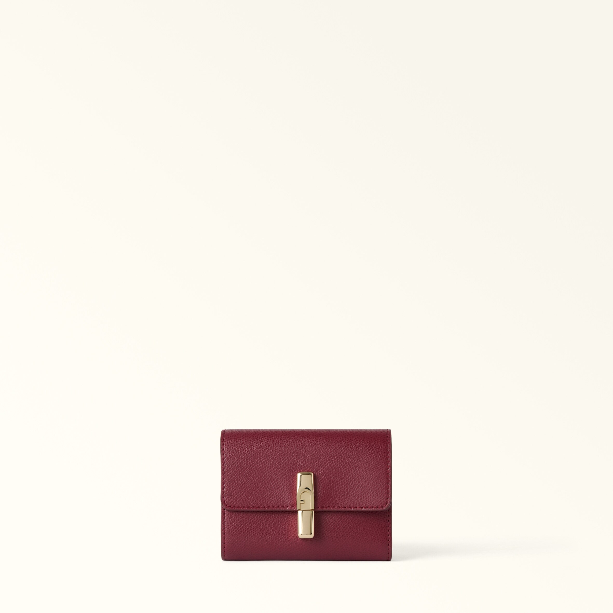 Furla Iride Portafoglio Compatto S Ciliegia D Rosso Pelle Stampata Donna In Red