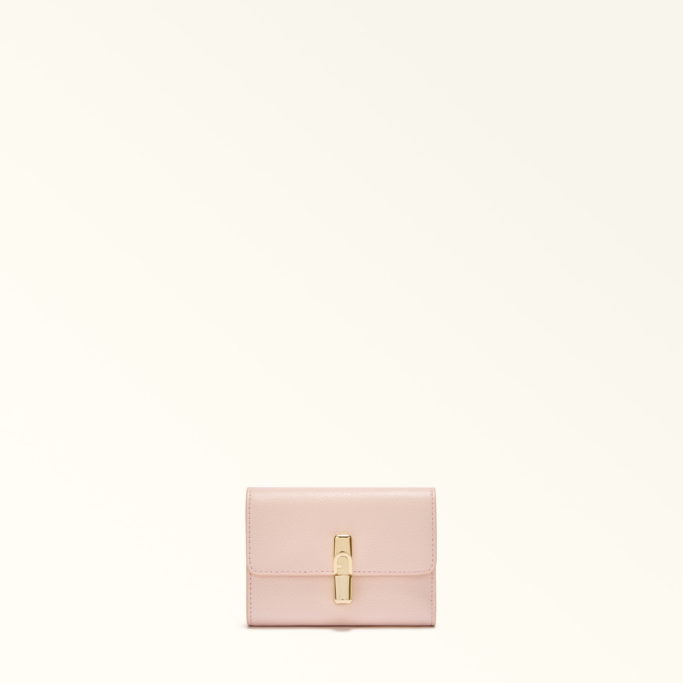 Furla Iride Compact Wallet S Dusty Pink Pink Textured Leather Woman