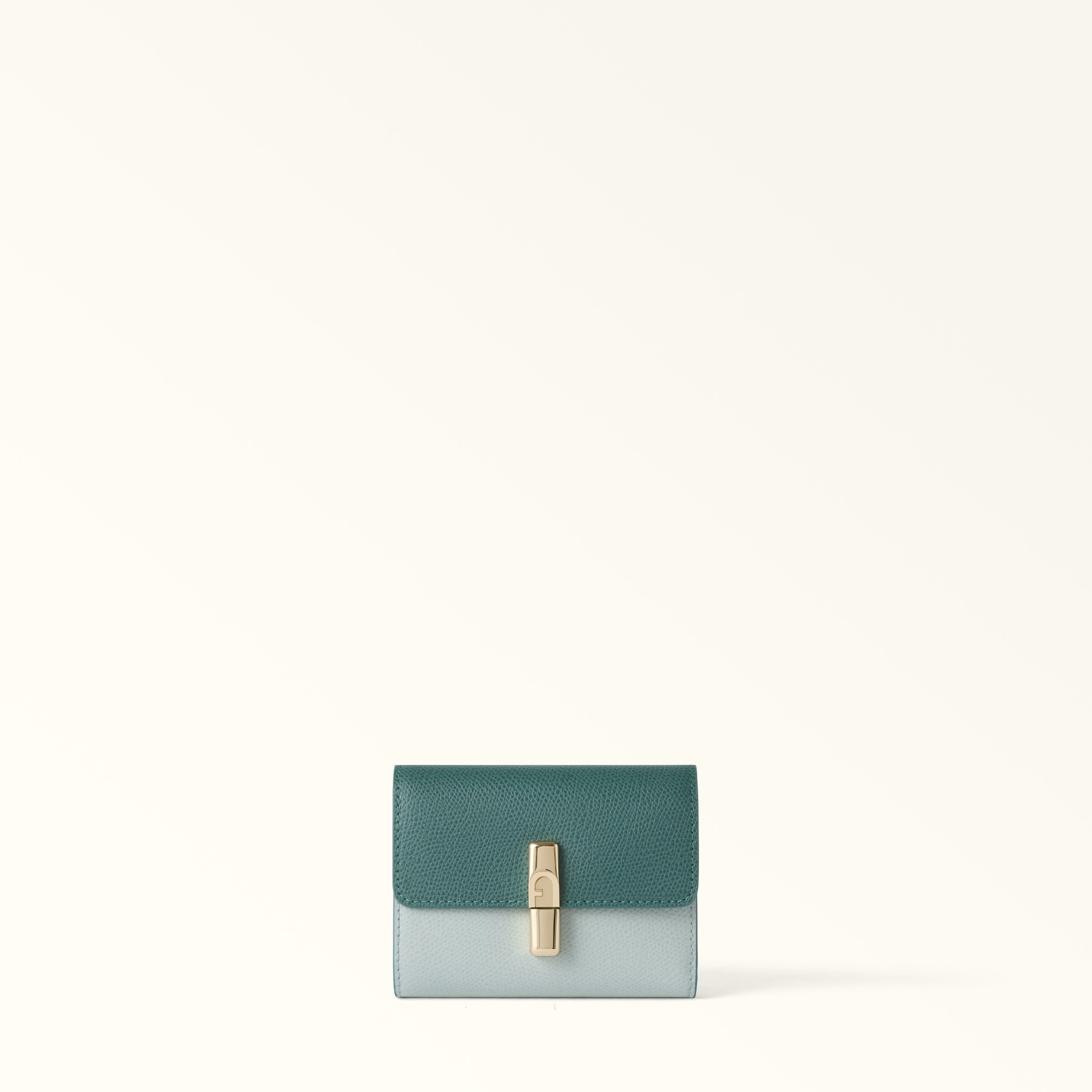 Furla Donna Verde Iride Portafoglio Compatto S Edera Green Pelle Stampata