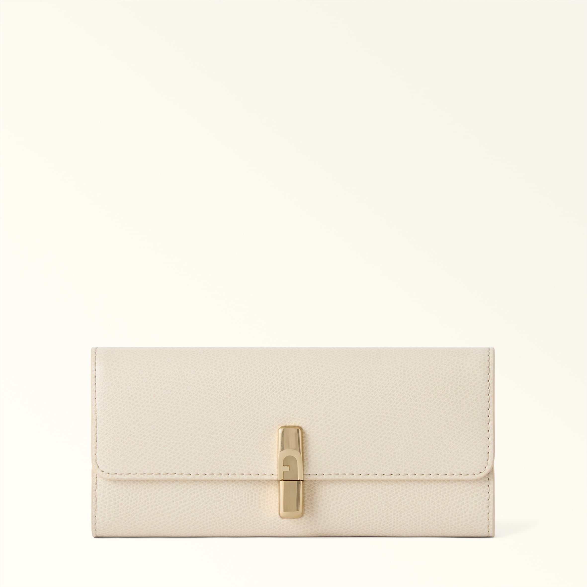 Furla White Iride Continental Wallet Xl Butter Textured Leather Woman