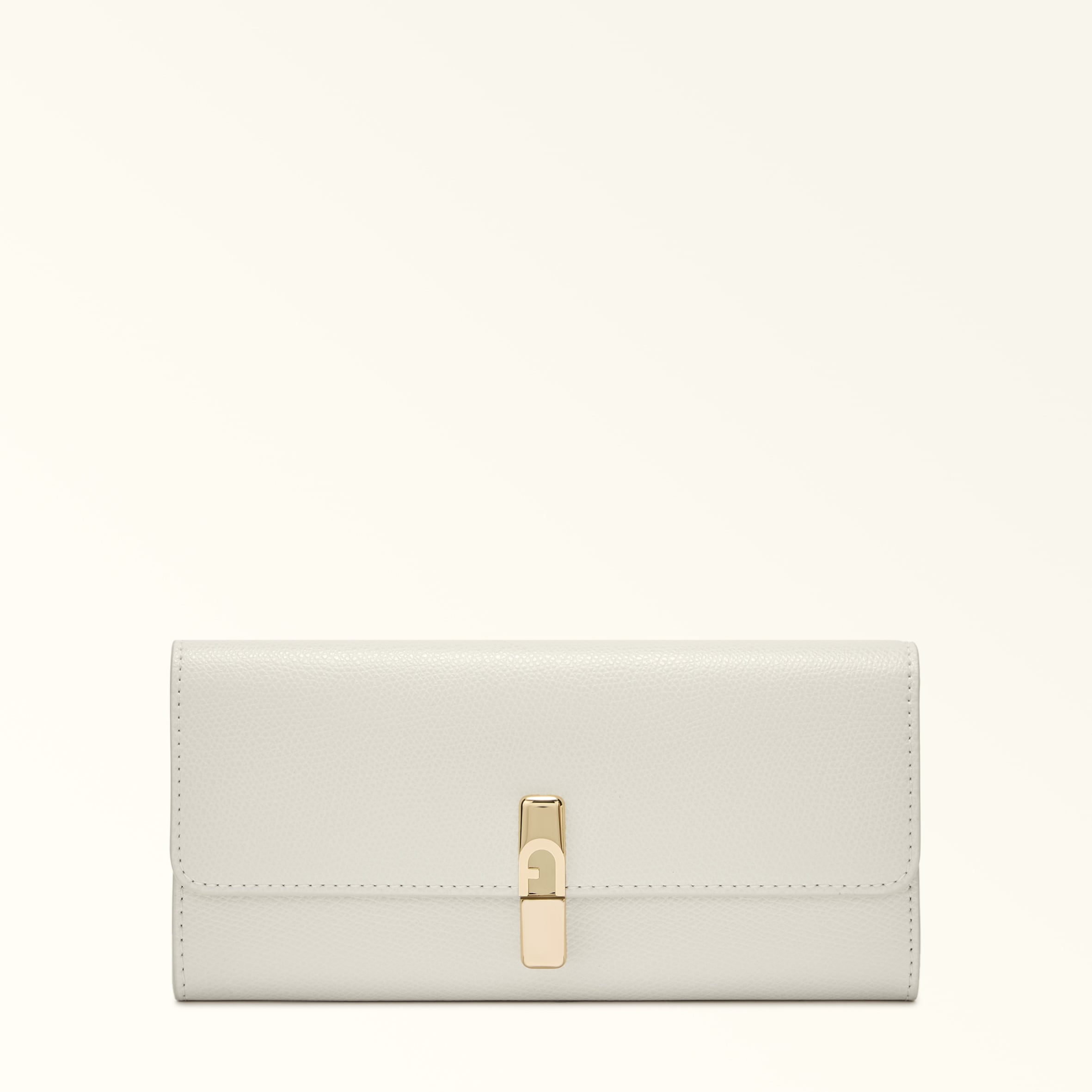 Furla Donna Bianco Iride Portafoglio Continental Xl Panna Pelle Stampata