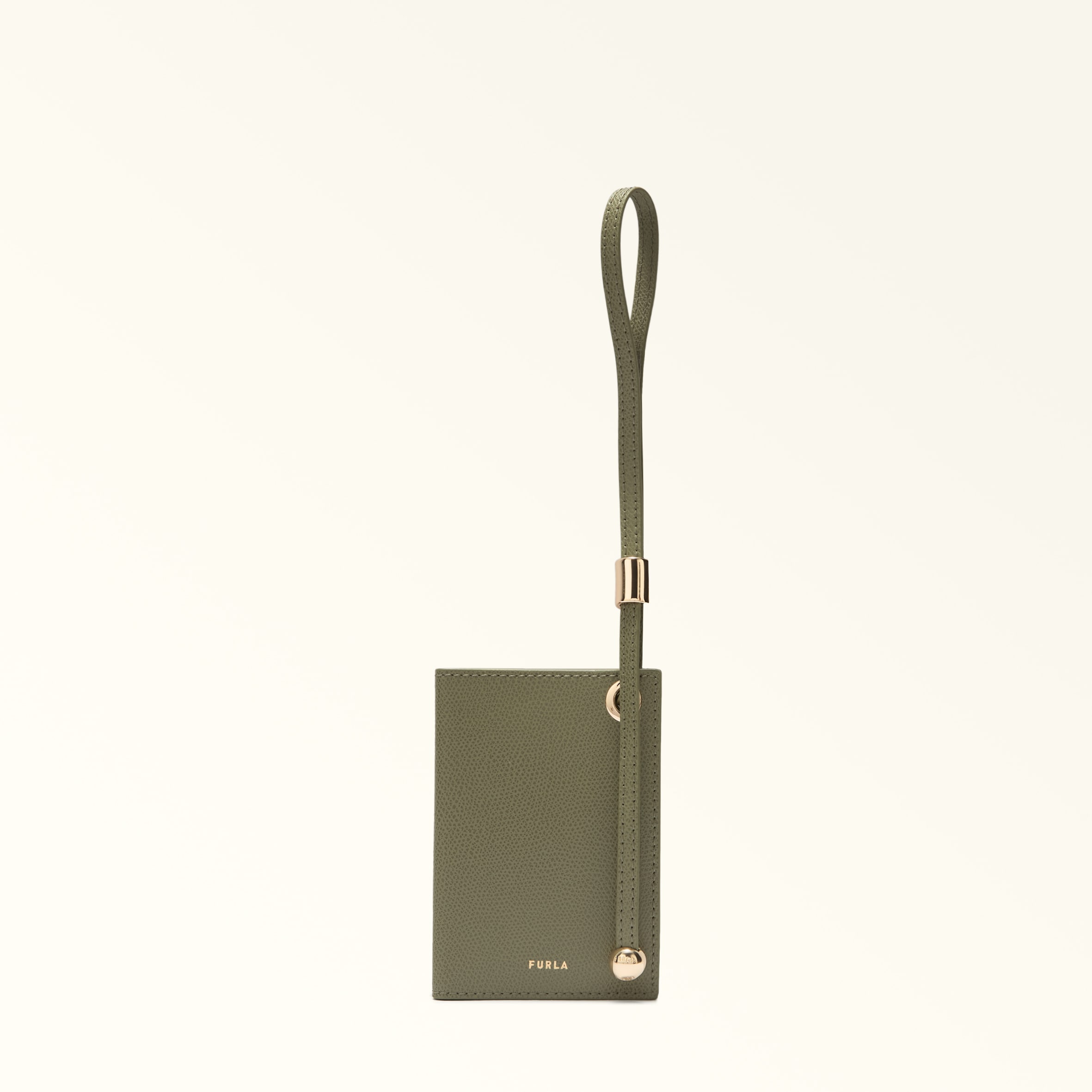 Furla Laura Porta Carte Di Credito S Avocado Verde Pelle Stampata Donna In Green