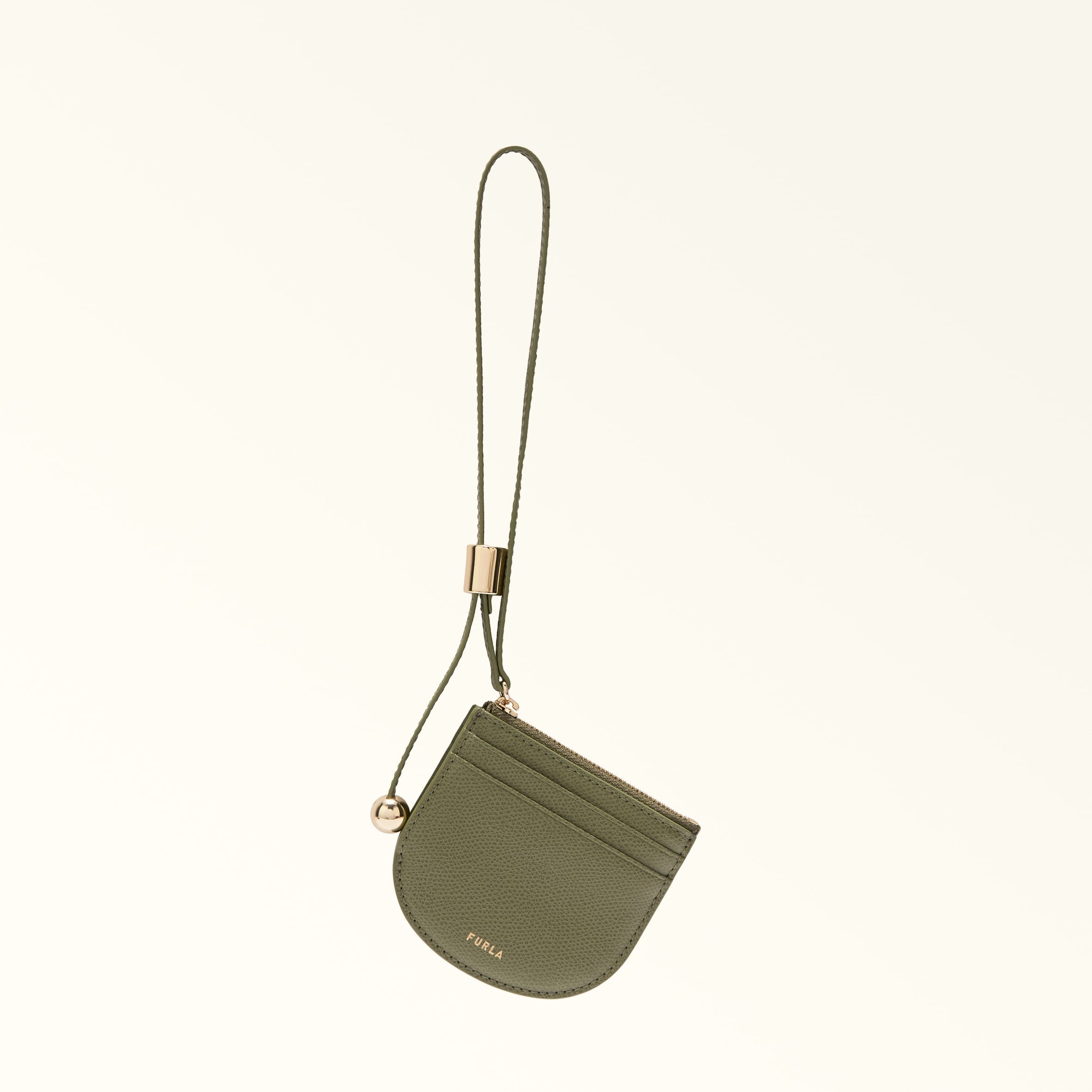 Furla Laura Porta Carte Di Credito S Avocado Verde Pelle Stampata Donna In Green