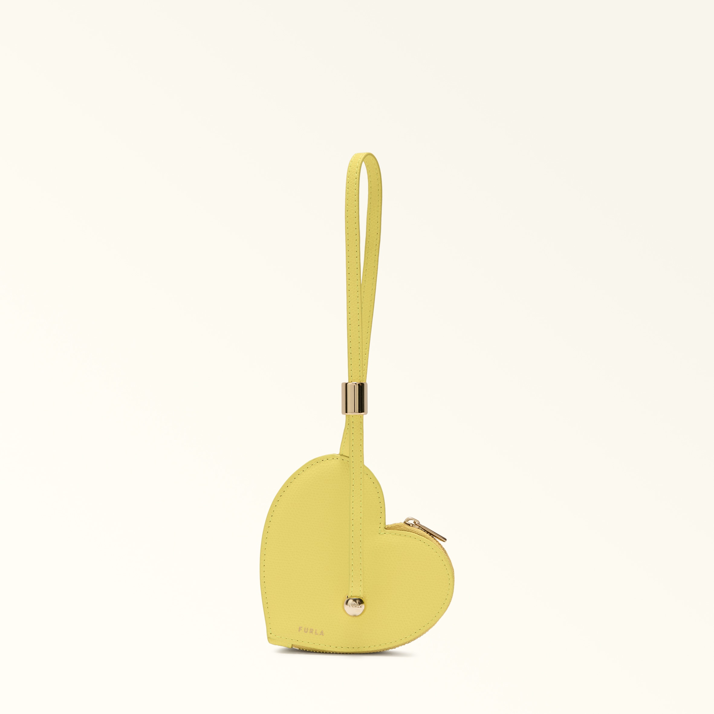 Furla Laura Coin Case S Mudec Yellow Yellow Textured Leather Woman