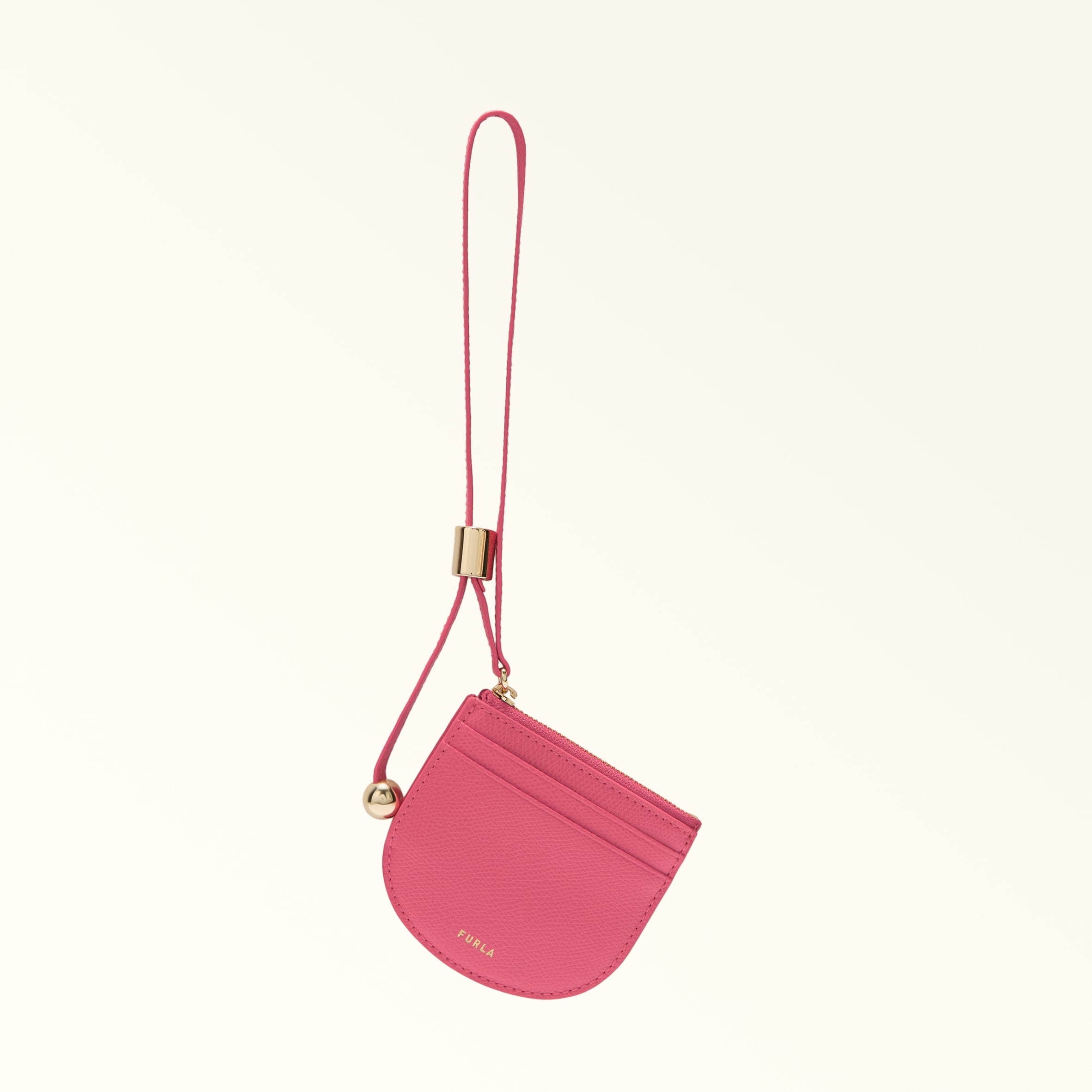 Furla Laura Porta Carte Di Credito S Velvet Pink Rosa Pelle Stampata Donna