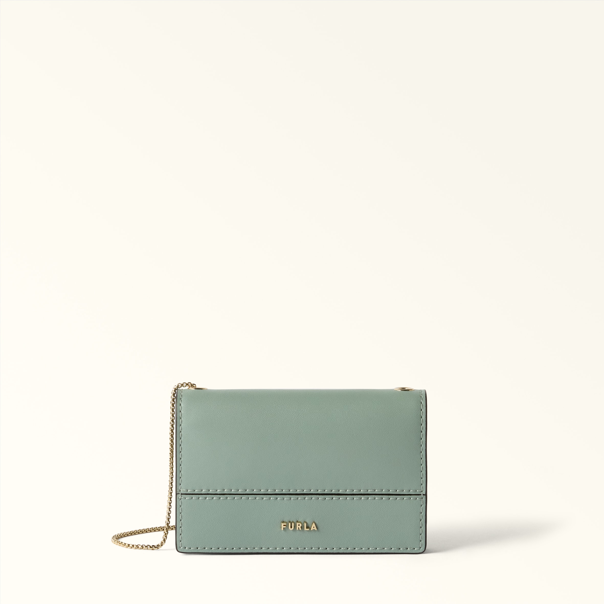 Furla Lia Card Case S Winter Sky Blue Sidney Calf Leather Woman