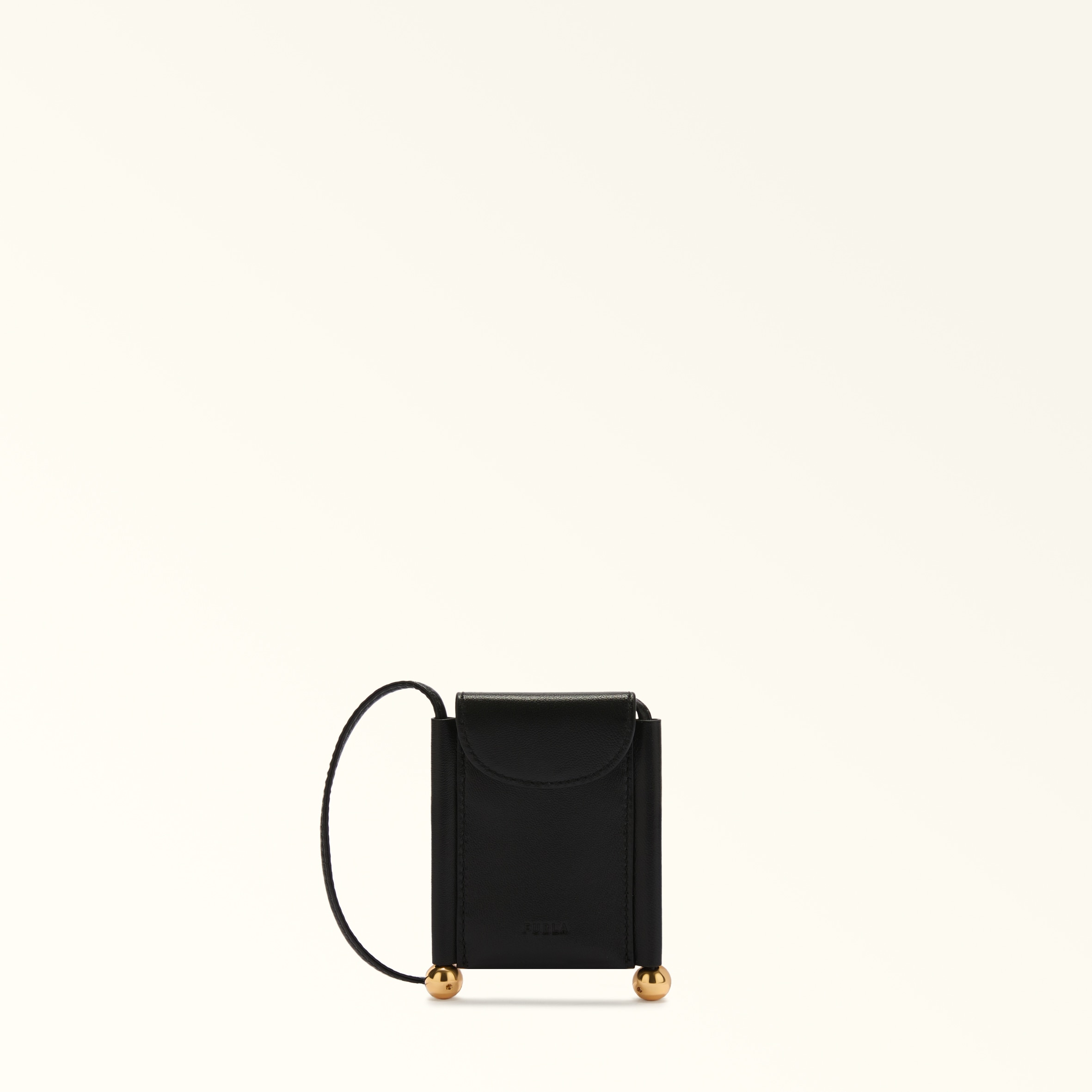 Furla Black Sfera Soft Card Case S Nero Nappa Leather Woman