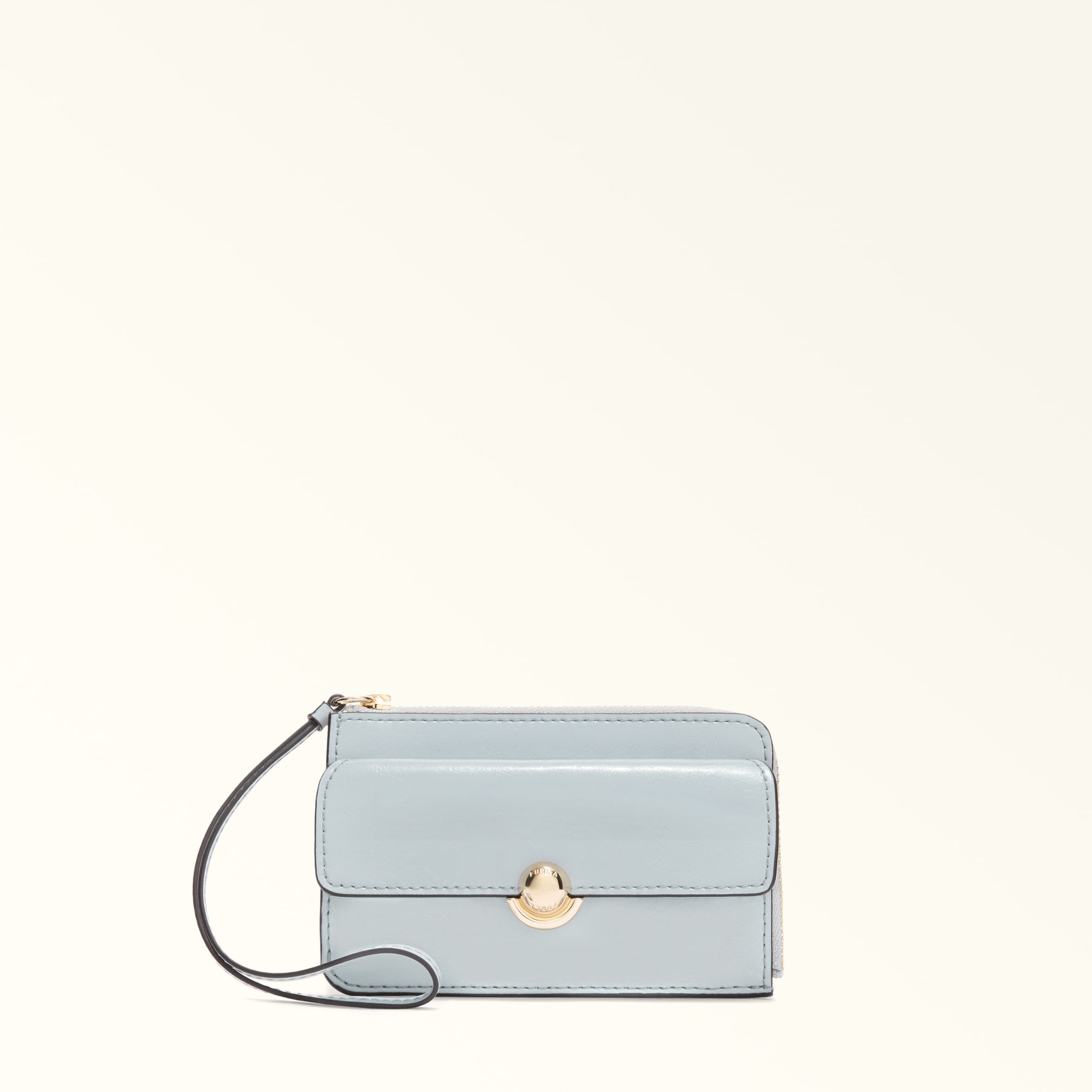 Furla Sfera Porta Carte Di Credito M Artemisia Blu Vitello Donna In Blue
