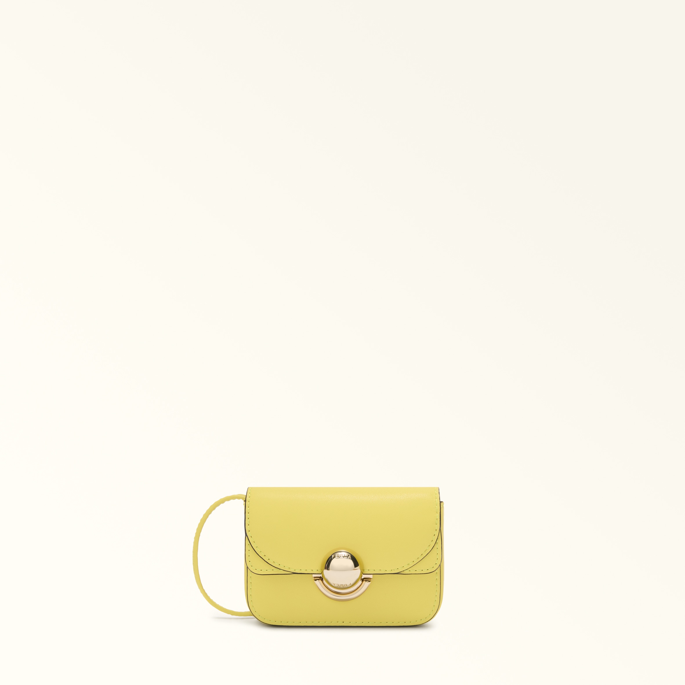 Furla Yellow Sfera Coin Case S Museum Sidney Calf Leather Woman