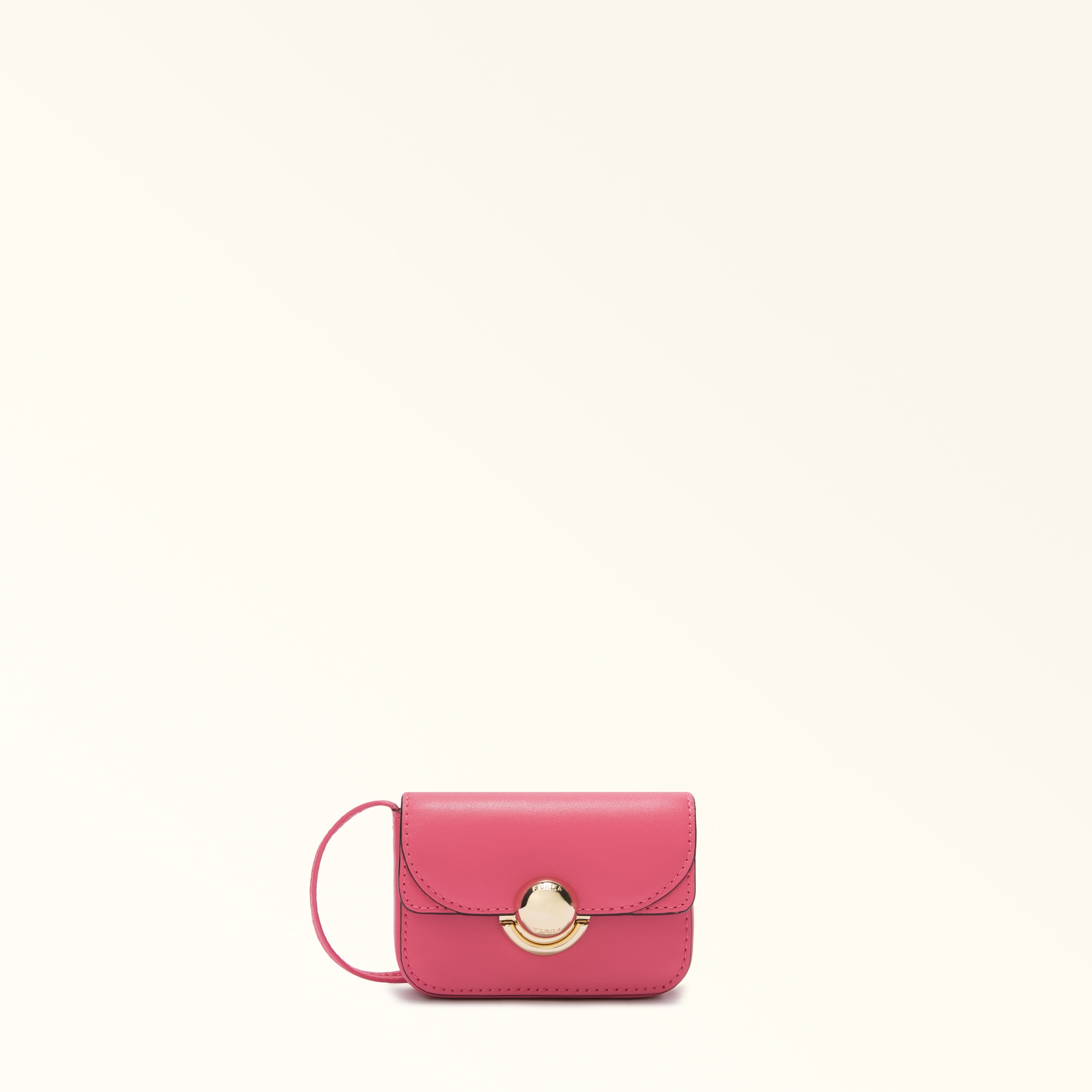 Furla Pink Sfera Coin Case S Velvet Sidney Calf Leather Woman