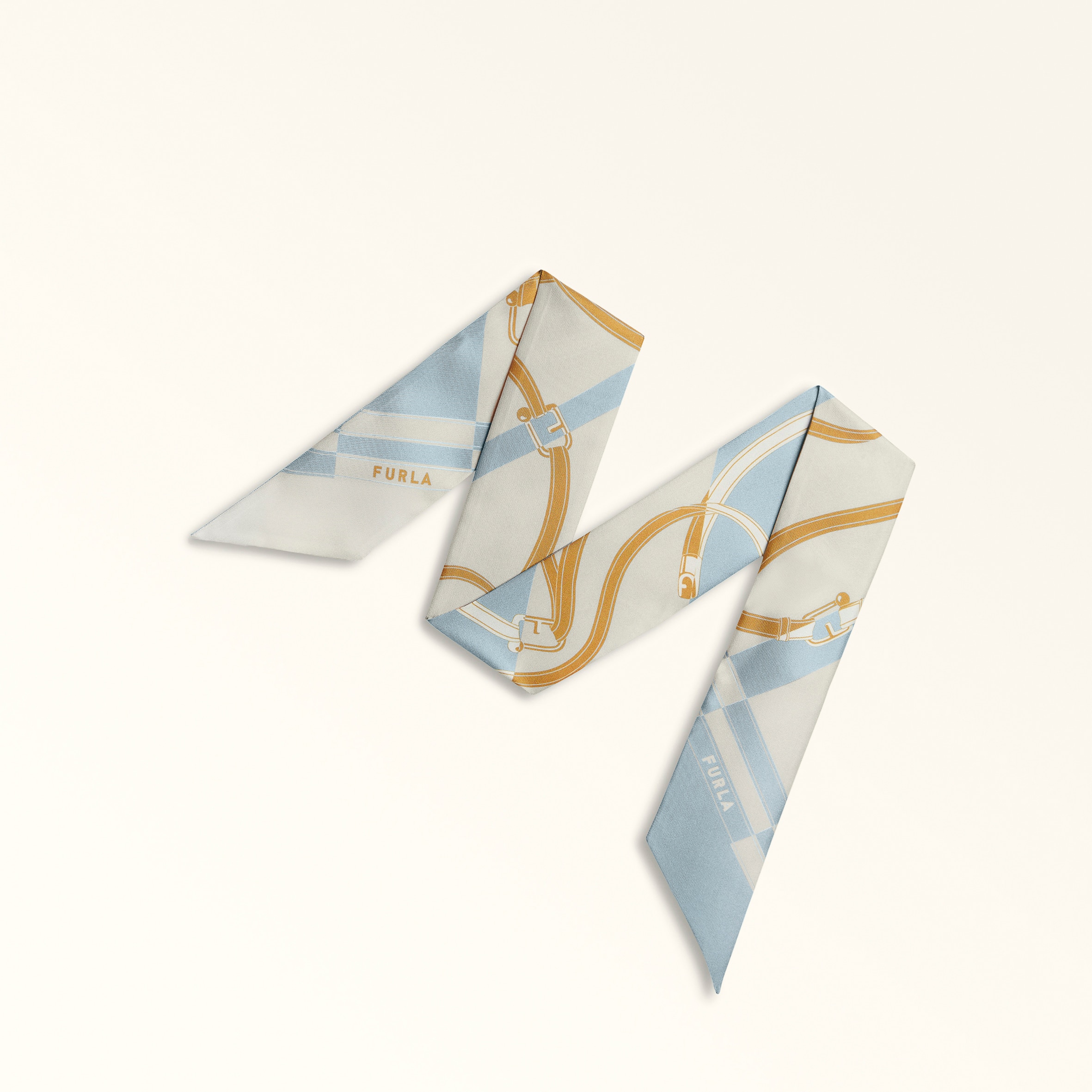 Furla Metropolis Bandeau Cirro Twill Di Seta Con Stampa Nuvola Strap Donna