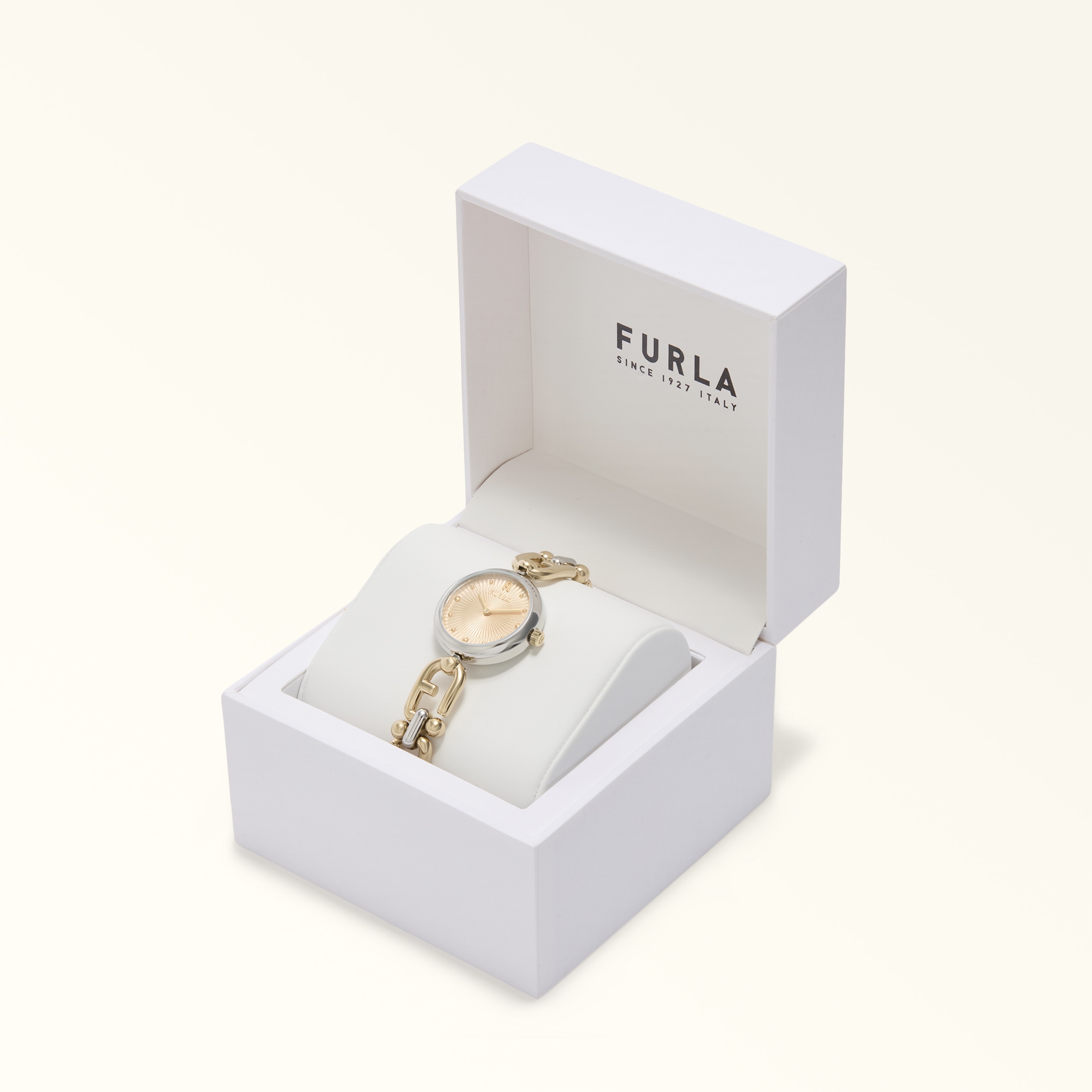 未使用♦FURLA COSY ラウンドケースウォッチ ラウンドケースウォッチ COLOR ARGENTO+COLOR ORO Furla Mianuvola